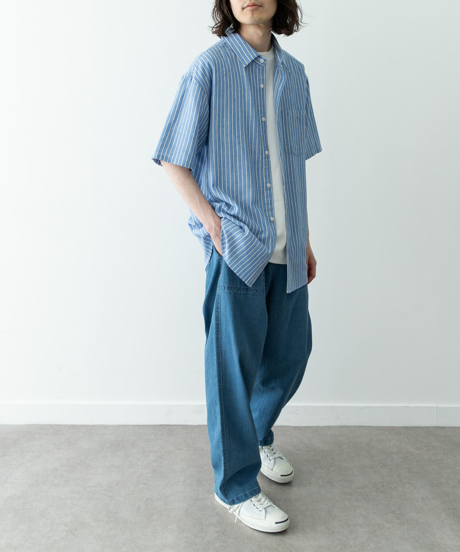 Sonny Label 「接触冷感リネン混ショートスリーブシャツ」|シャツ・ブラウス|