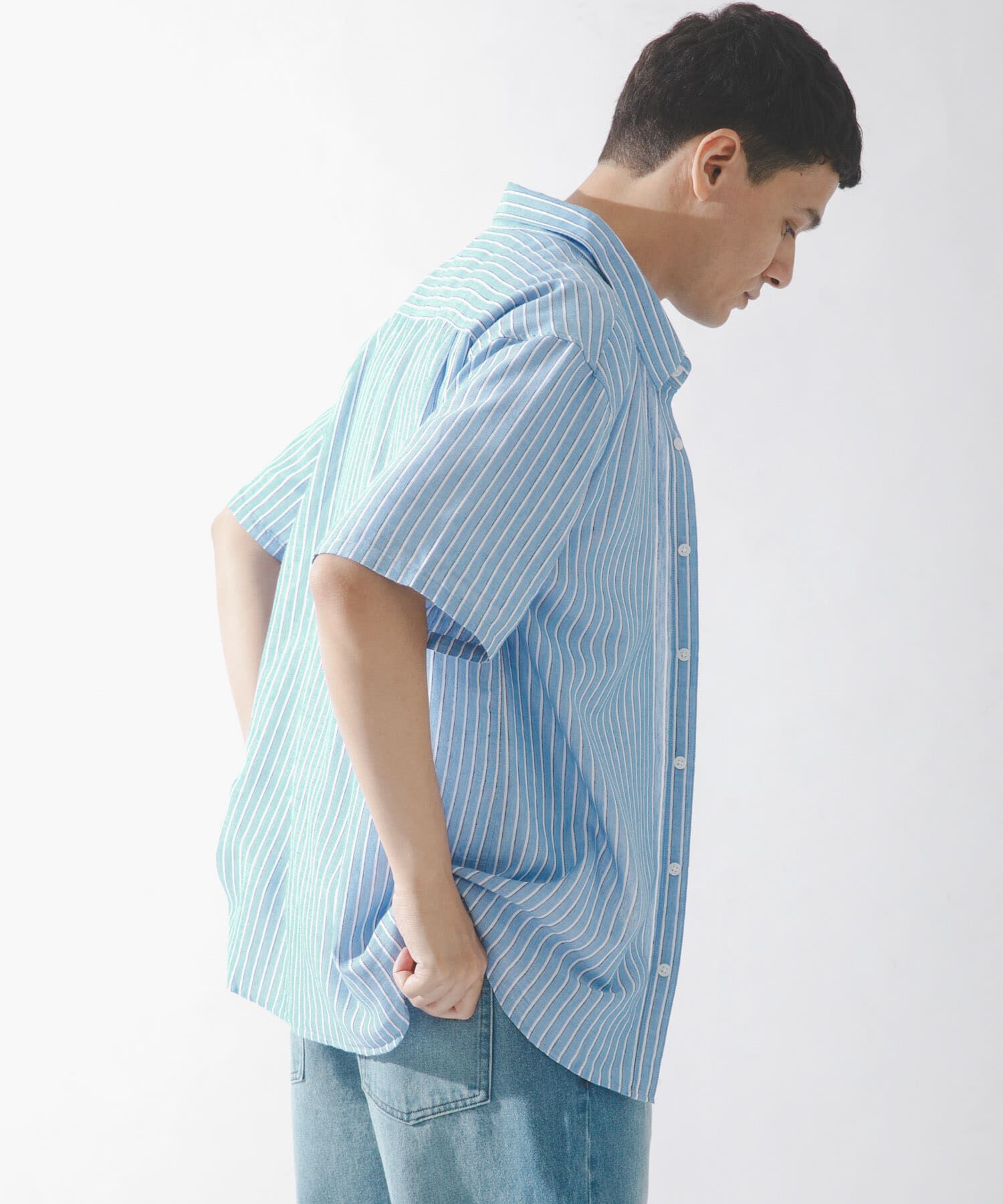 Sonny Label 「接触冷感リネン混ショートスリーブシャツ」|シャツ・ブラウス|