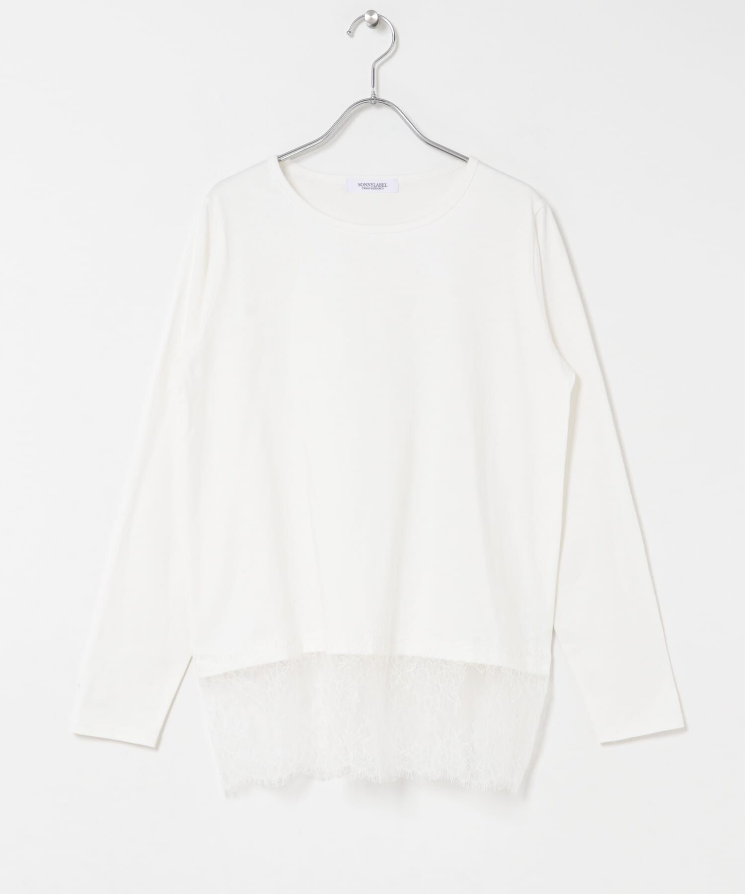 Sonny Label 「『WEB限定』ルーズフィットレースヘムロングTシャツ」|Tシャツ・カットソー|