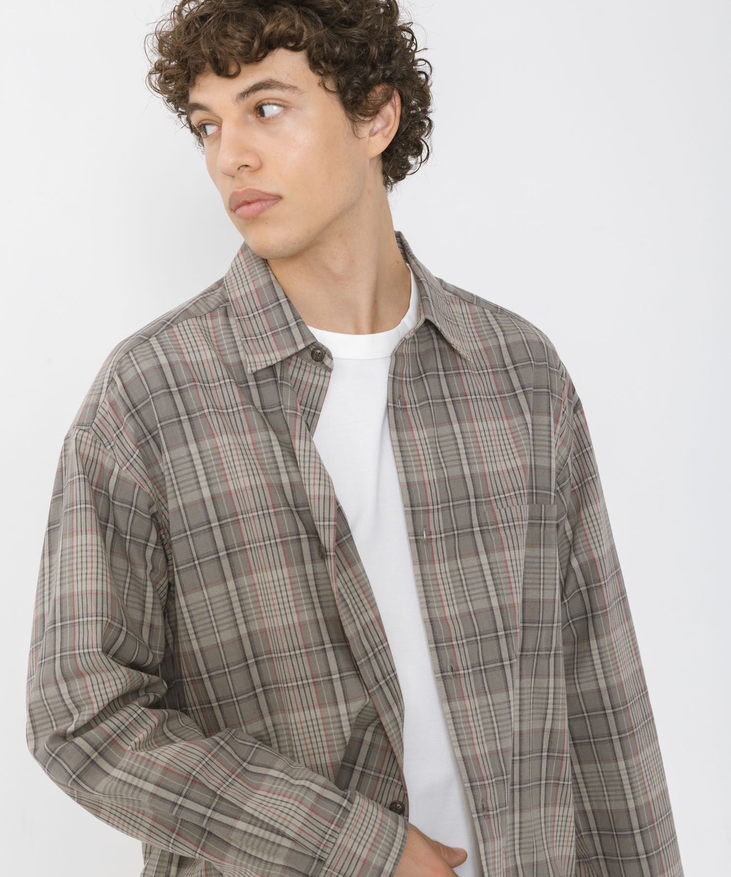 Sonny Label 「リラックスフィットチェックレギュラーカラーシャツ」|シャツ・ブラウス|グリーン系その他