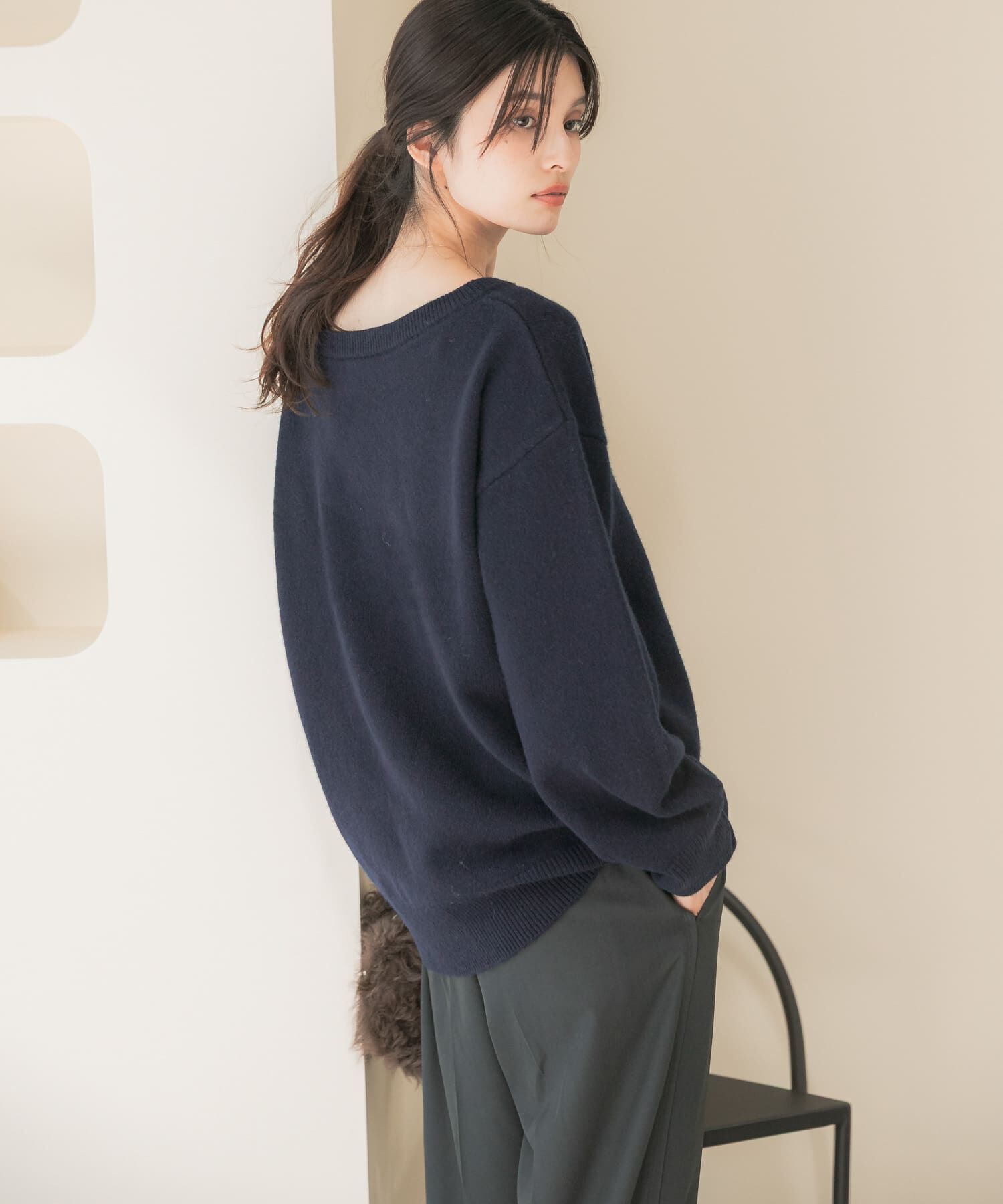 URBAN RESEARCH ROSSO「カシミヤシルクブレンドボートネックニット」|ニット・セーター|