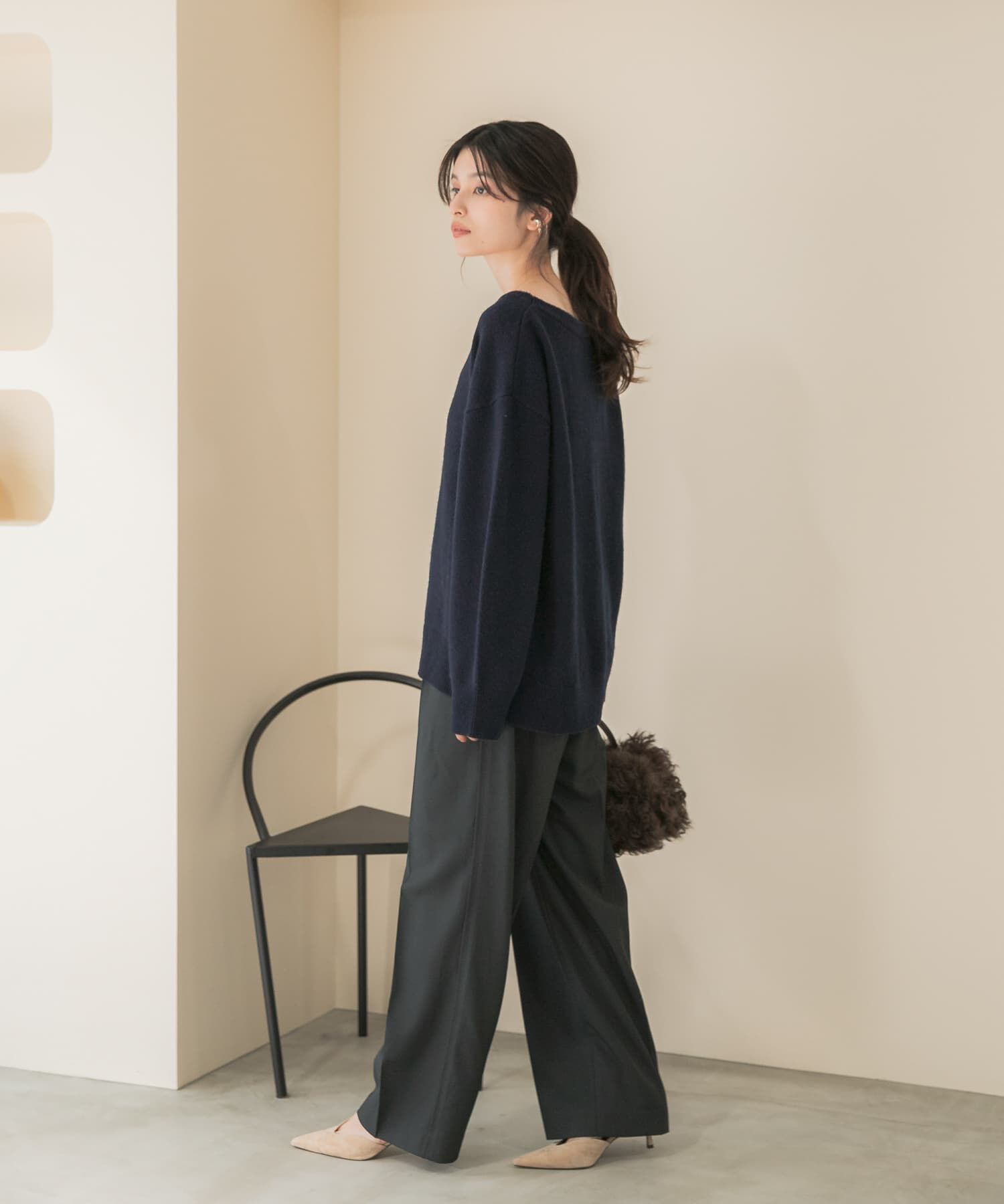 URBAN RESEARCH ROSSO「カシミヤシルクブレンドボートネックニット」|ニット・セーター|