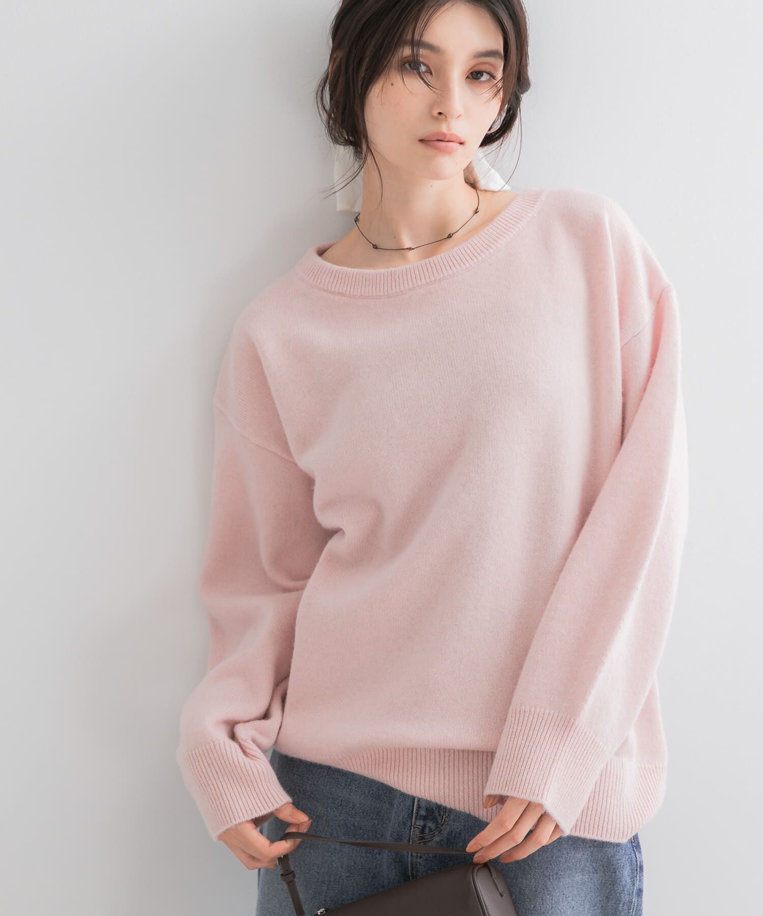 URBAN RESEARCH ROSSO「カシミヤシルクブレンドボートネックニット」|ニット・セーター|