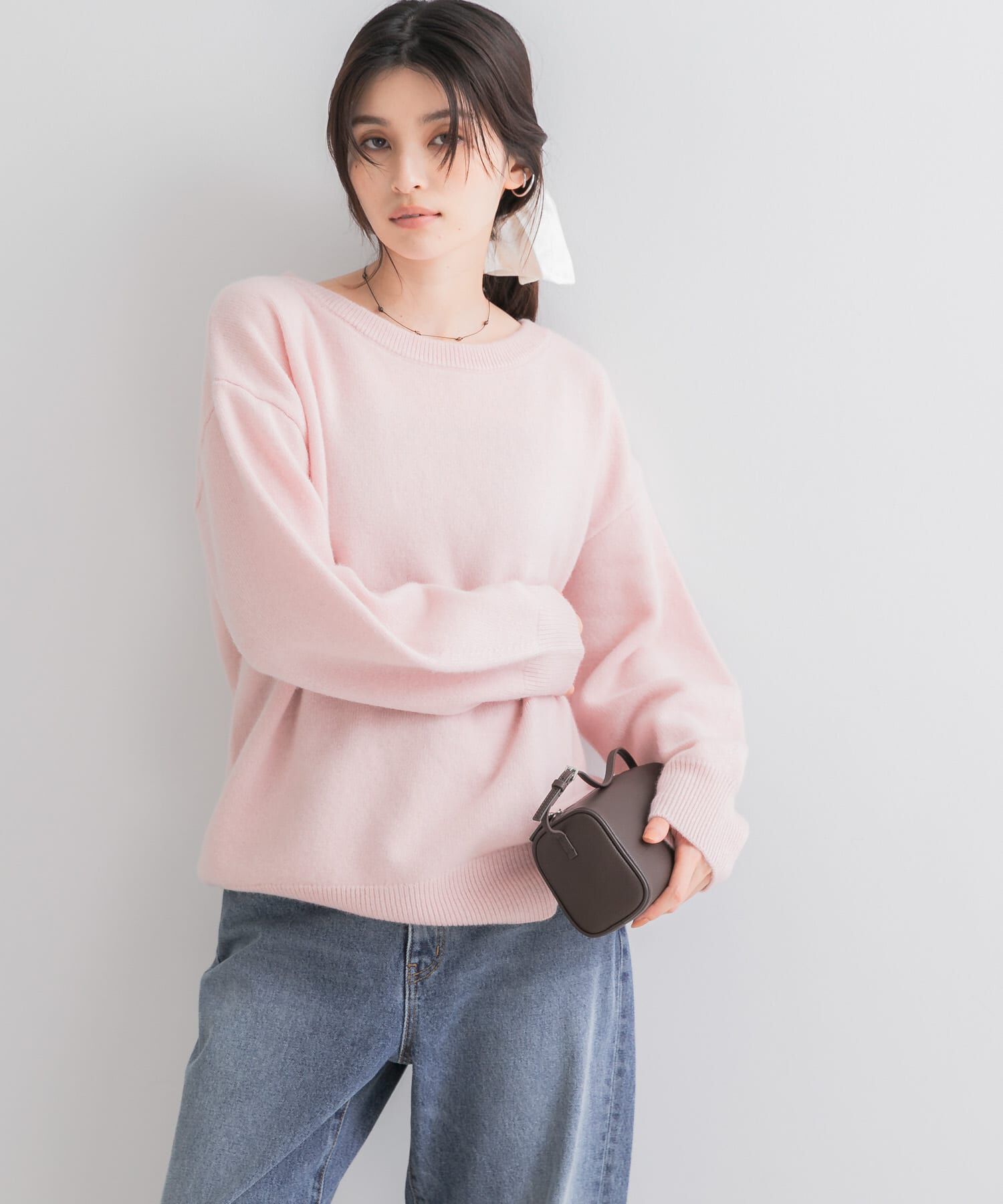URBAN RESEARCH ROSSO「カシミヤシルクブレンドボートネックニット」|ニット・セーター|