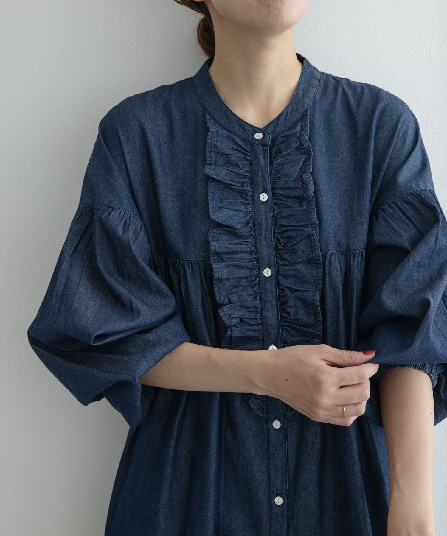 Sonny Label 「デニムフリルワンピース」|ワンピース|