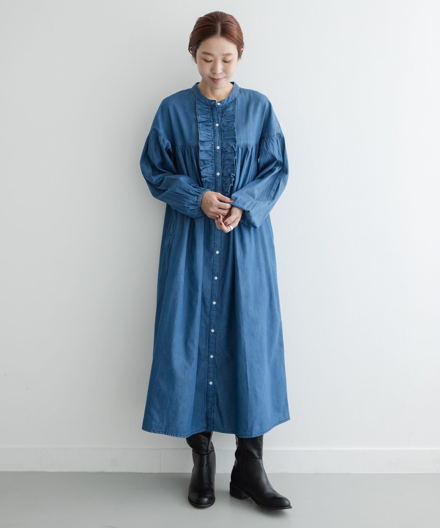 Sonny Label 「デニムフリルワンピース」|ワンピース|