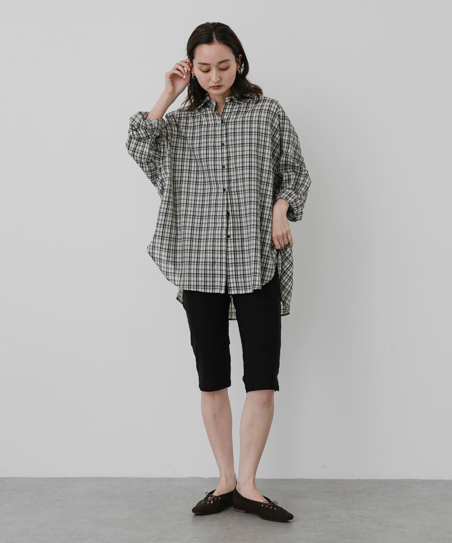 SENSE OF PLACE by URBAN RESEARCH「レースアップスクエアトゥフラットシューズ」|パンプス|