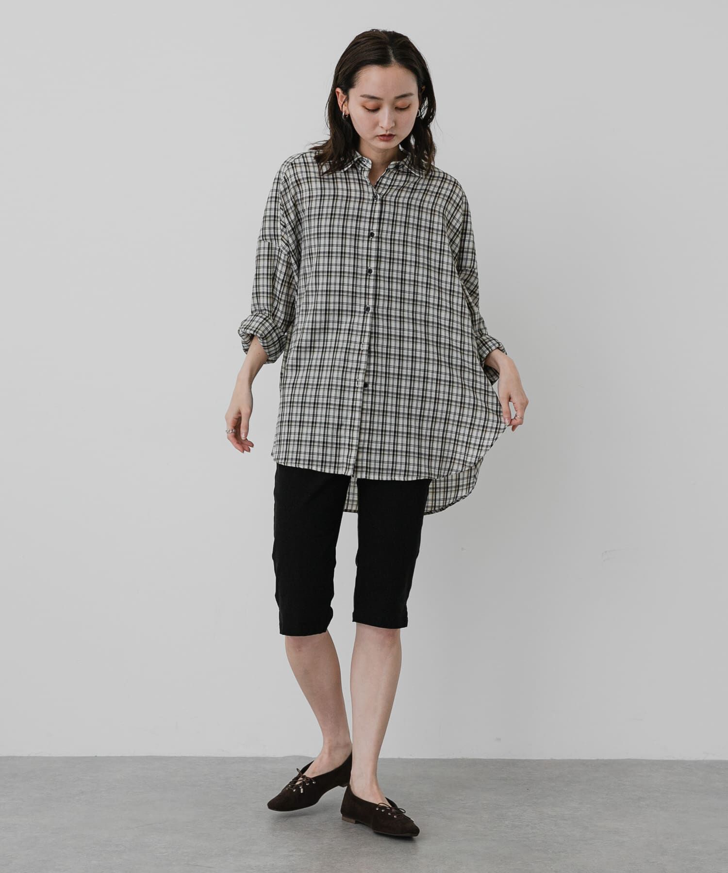 SENSE OF PLACE by URBAN RESEARCH「レースアップスクエアトゥフラットシューズ」|パンプス|