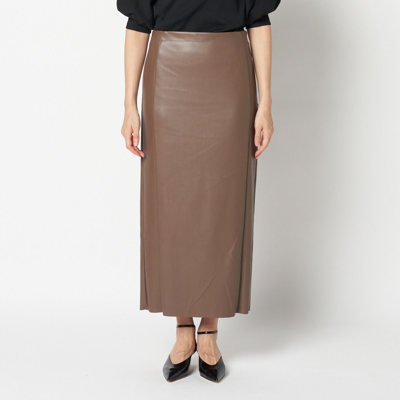 HELIOPOLE「HELIOPOLE SYNTHETIC MATERIAL I LINE SKIRT」|スカート|