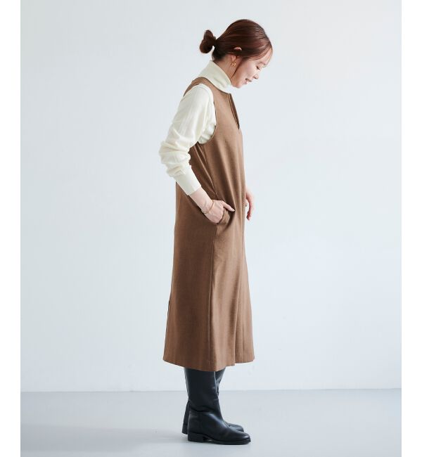  「カルゼキーネックジャンパースカート」|ジャンパースカート|
