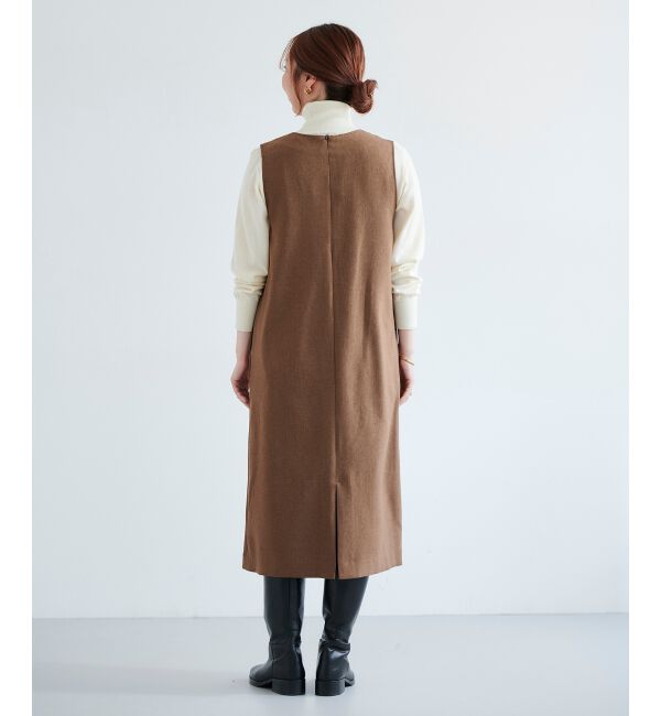  「カルゼキーネックジャンパースカート」|ジャンパースカート|