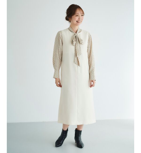  「カルゼキーネックジャンパースカート」|ジャンパースカート|