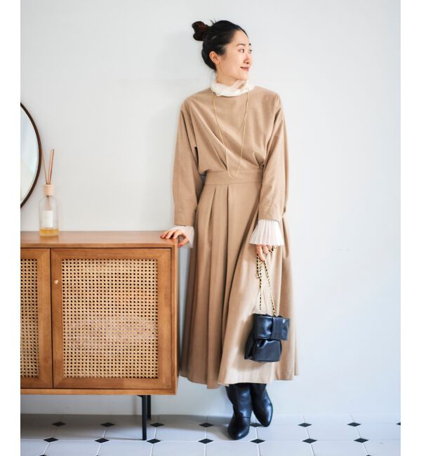 le.coeur blanc「コーデュロイタックワンピース」|ワンピース|