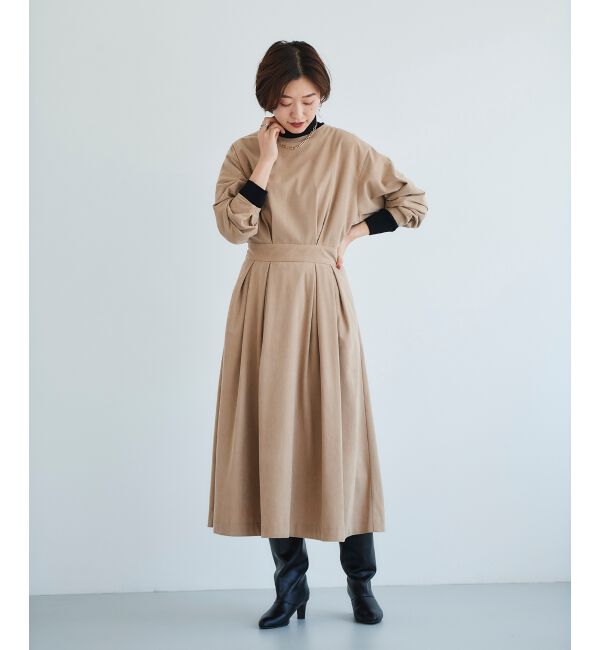 le.coeur blanc「コーデュロイタックワンピース」|ワンピース|