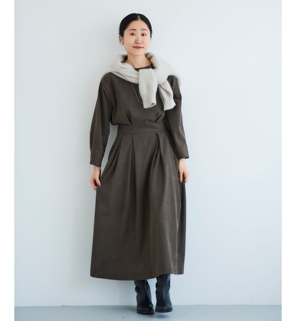 le.coeur blanc「コーデュロイタックワンピース」|ワンピース|
