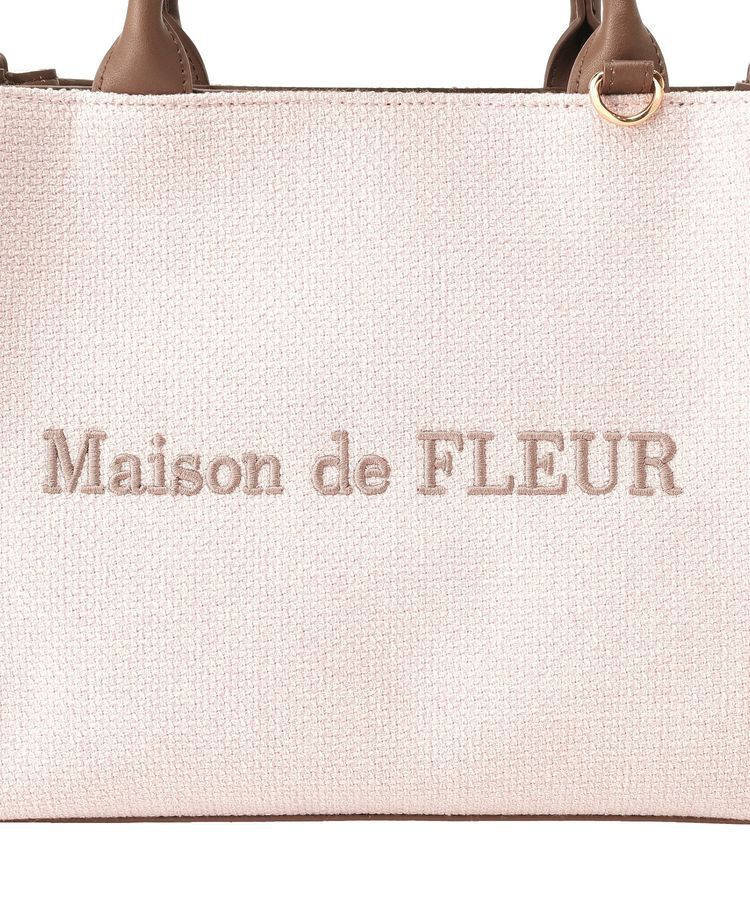 Maison de FLEUR「スカーフ付きツイードスクエア2Wayトート」|トートバッグ|