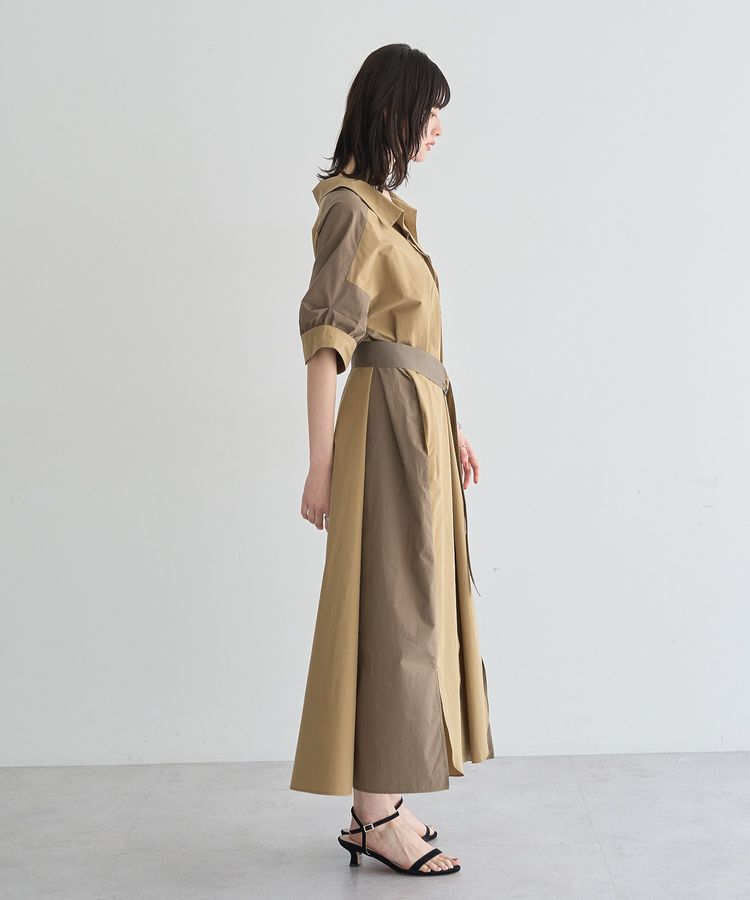 Editt by YECCA VECCA「ベルト付きスキッパーシャツワンピース」|ワンピース|