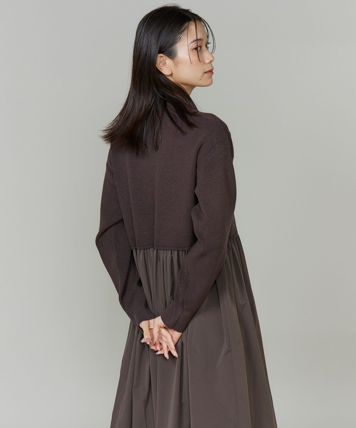 INED「ドッキングハイネックワンピース《YVON》」|ワンピース|
