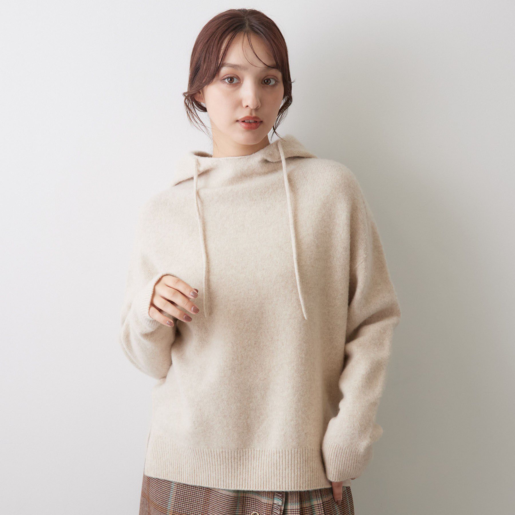 DRESSTERIOR「カシミヤブレンドフードニット」|ニット・セーター|