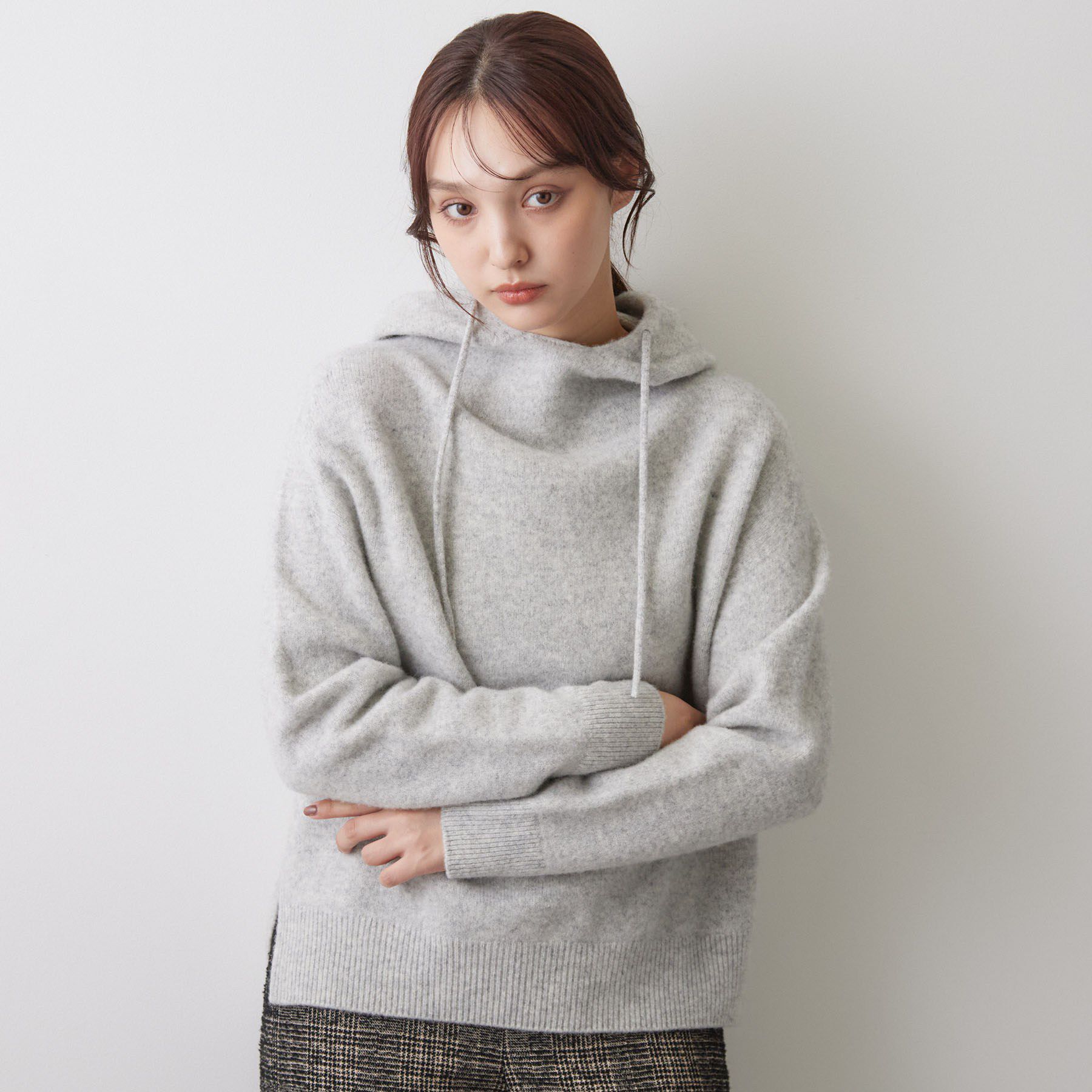 DRESSTERIOR「カシミヤブレンドフードニット」|ニット・セーター|