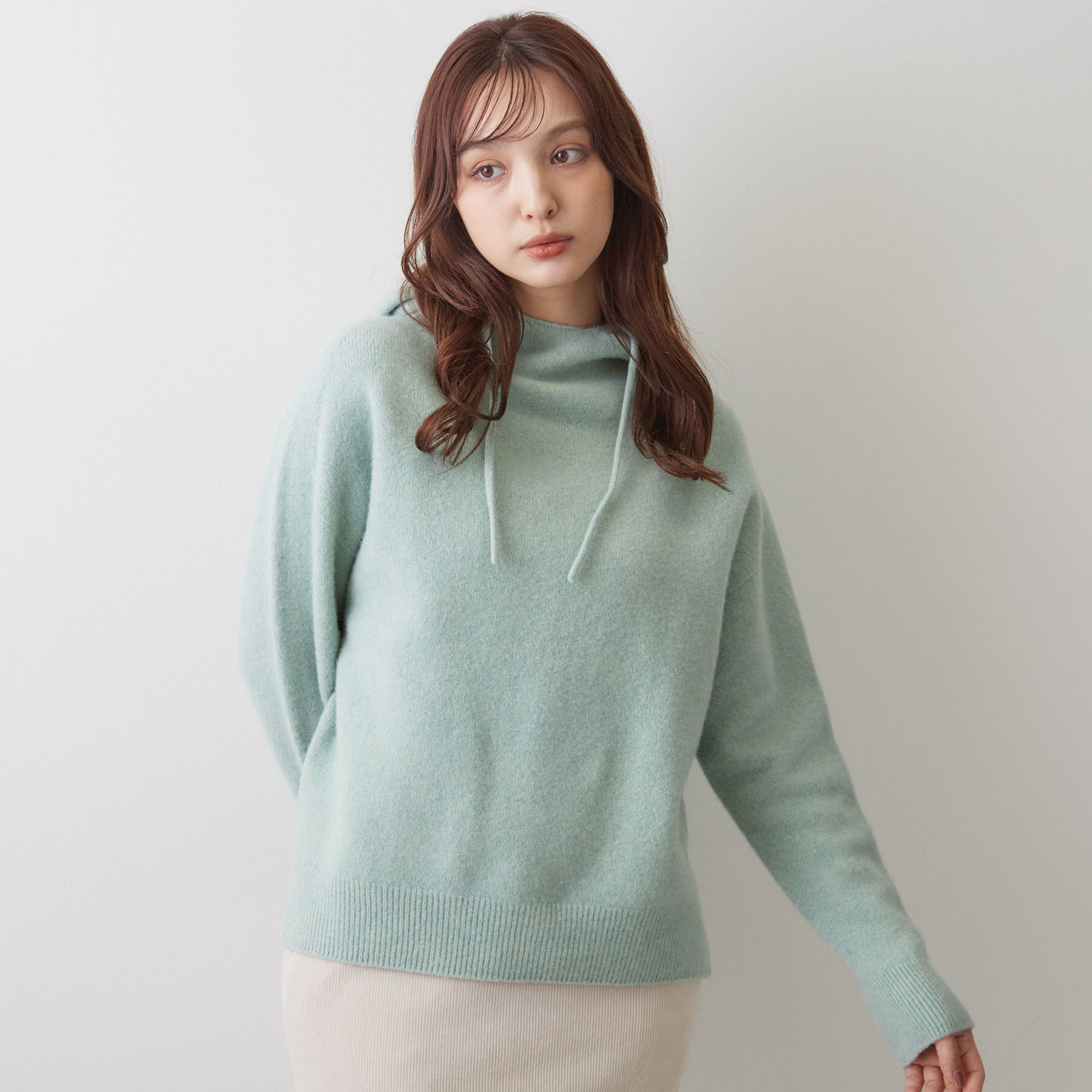 DRESSTERIOR「カシミヤブレンドフードニット」|ニット・セーター|