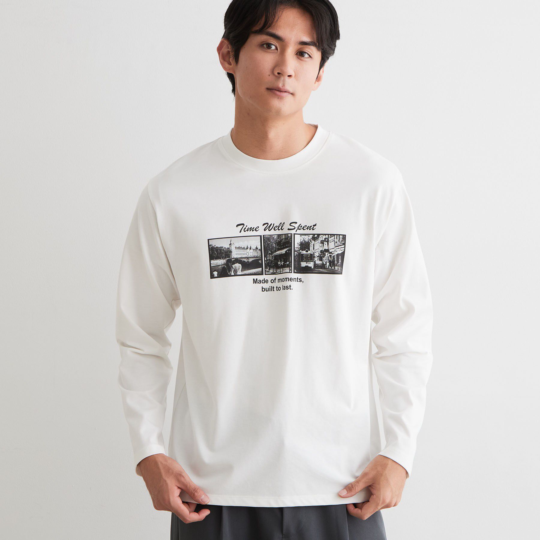THE SHOP TK「フォトシプリント 長袖Tシャツ」|Tシャツ・カットソー|