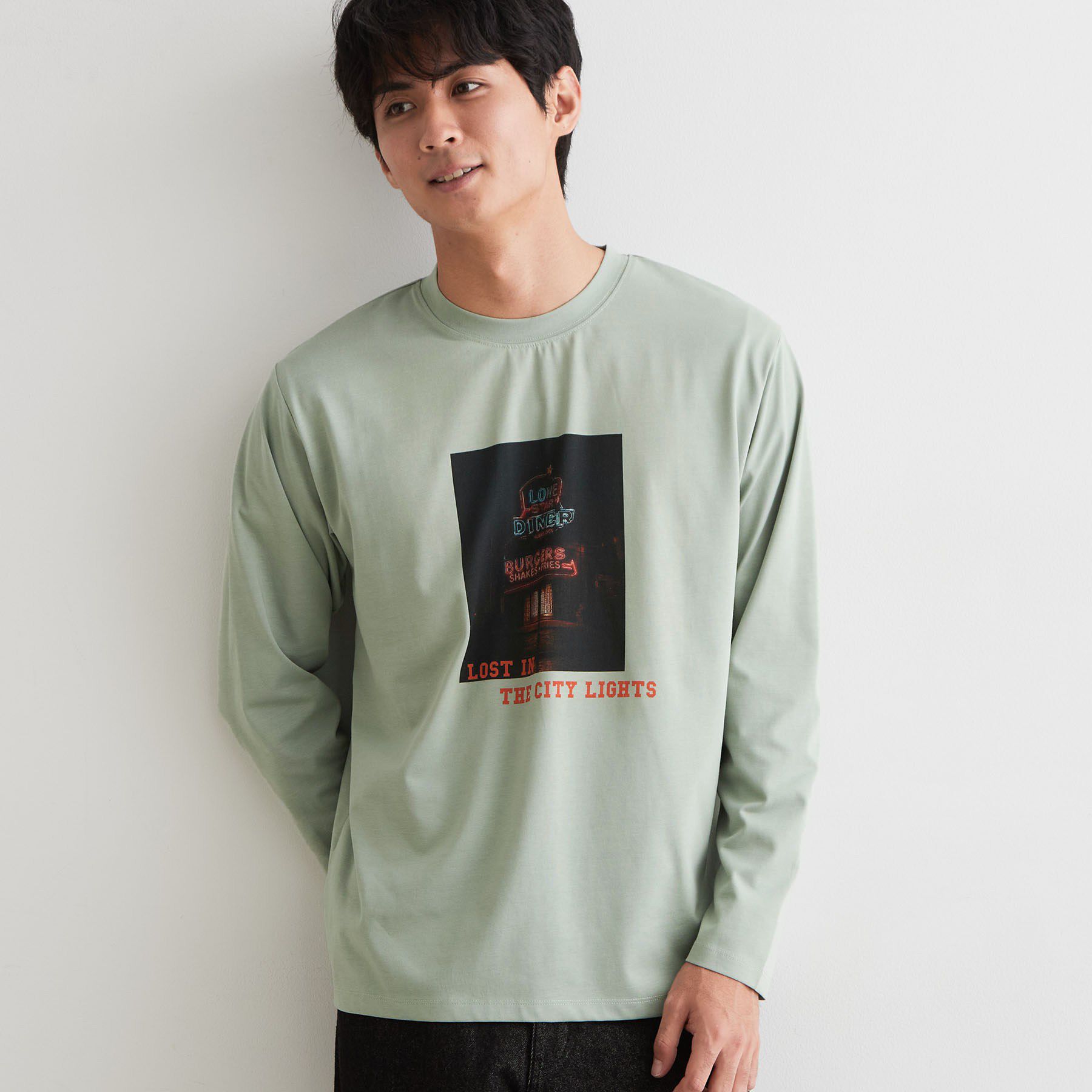 THE SHOP TK「フォトシプリント 長袖Tシャツ」|Tシャツ・カットソー|