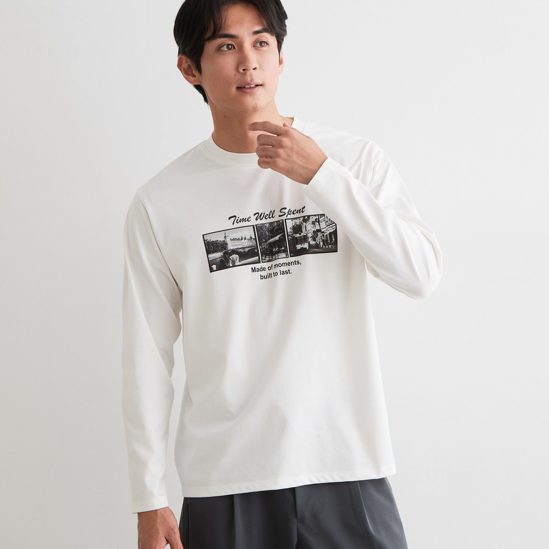 THE SHOP TK「フォトシプリント 長袖Tシャツ」|Tシャツ・カットソー|