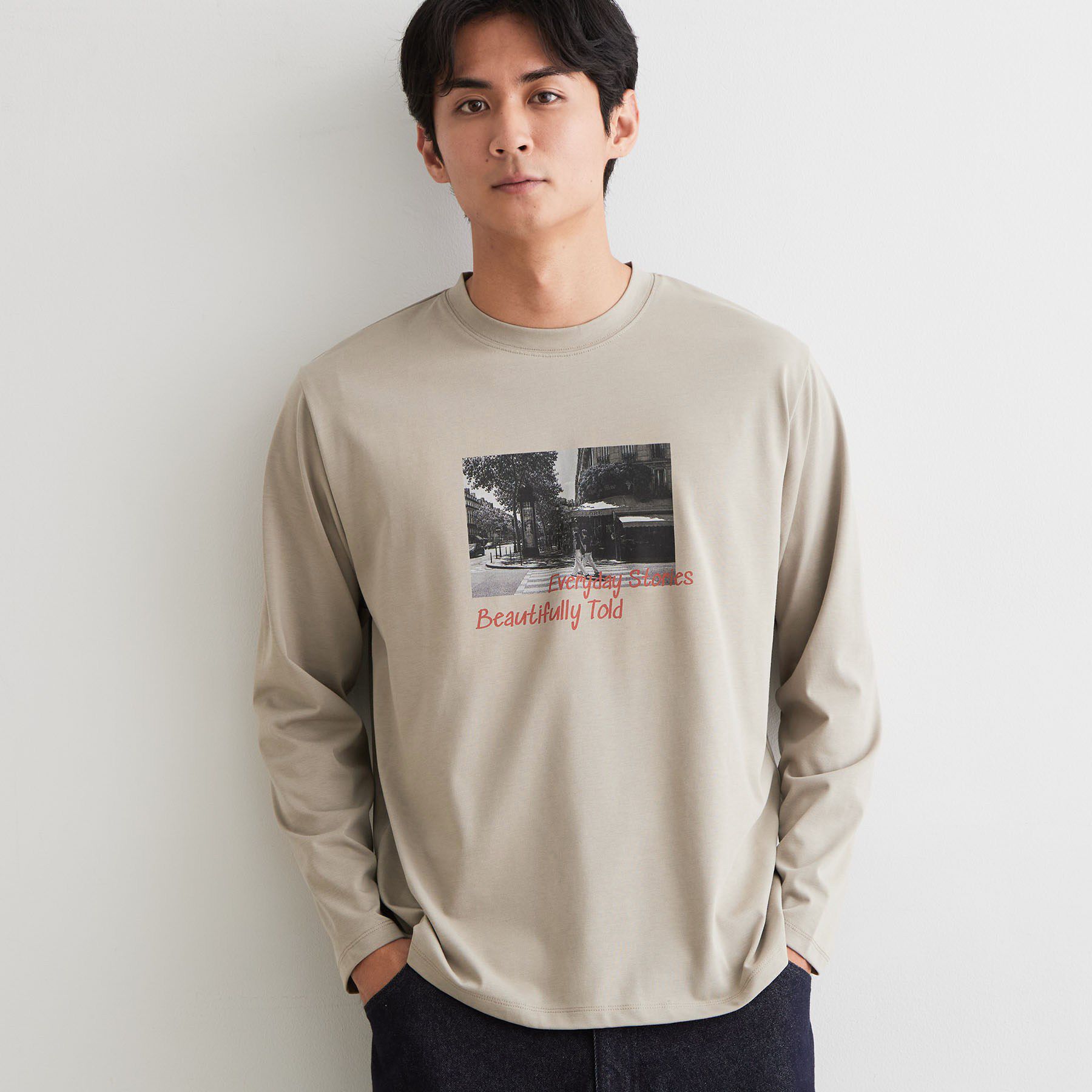 THE SHOP TK「フォトシプリント 長袖Tシャツ」|Tシャツ・カットソー|