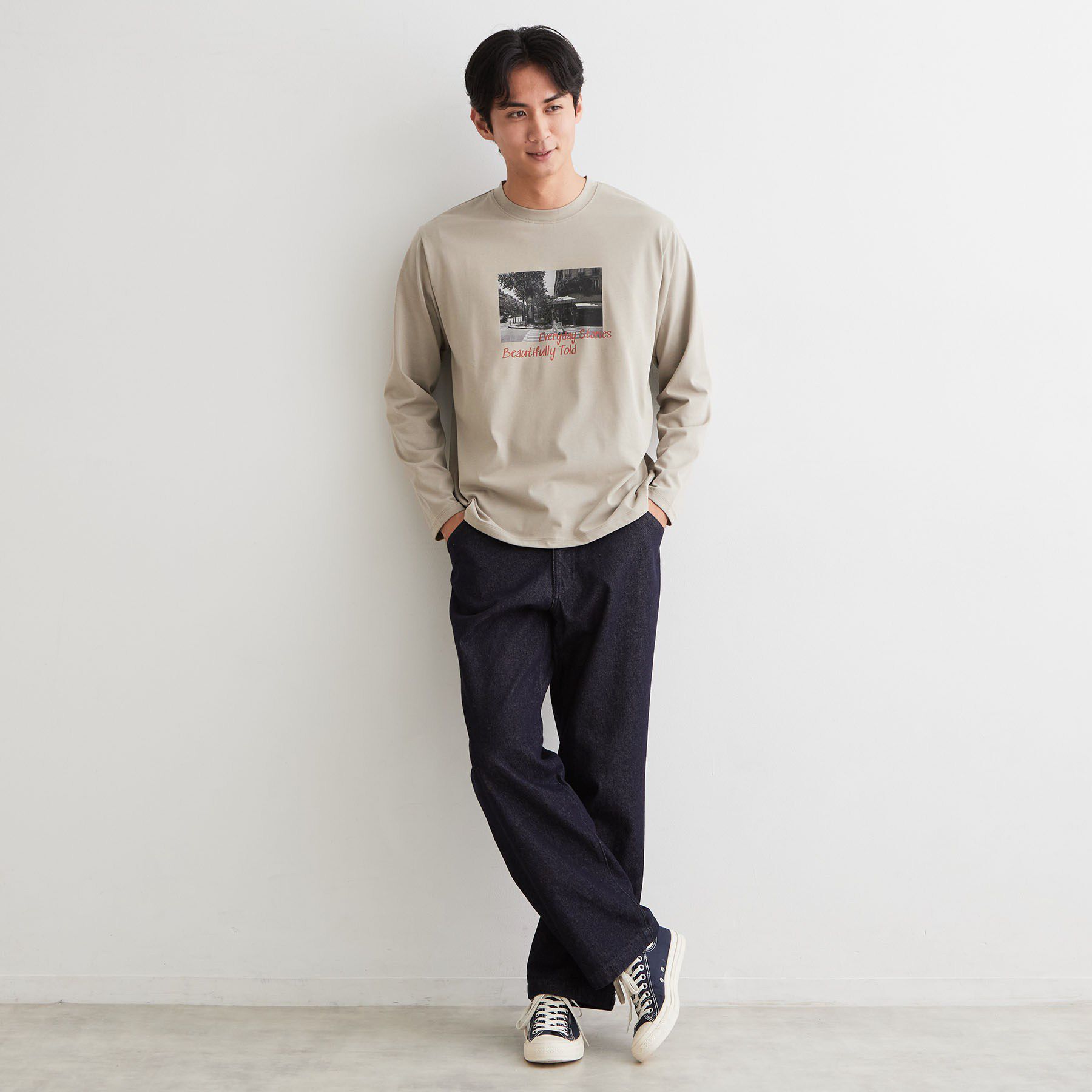 THE SHOP TK「フォトシプリント 長袖Tシャツ」|Tシャツ・カットソー|