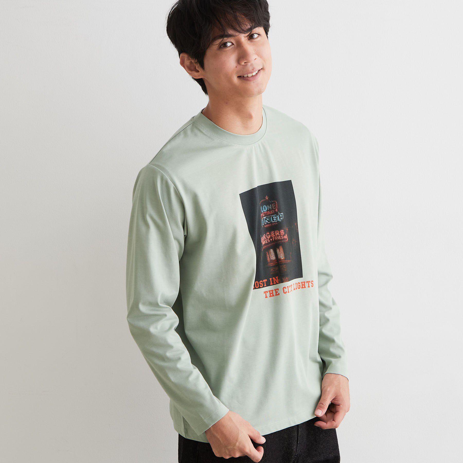 THE SHOP TK「フォトシプリント 長袖Tシャツ」|Tシャツ・カットソー|