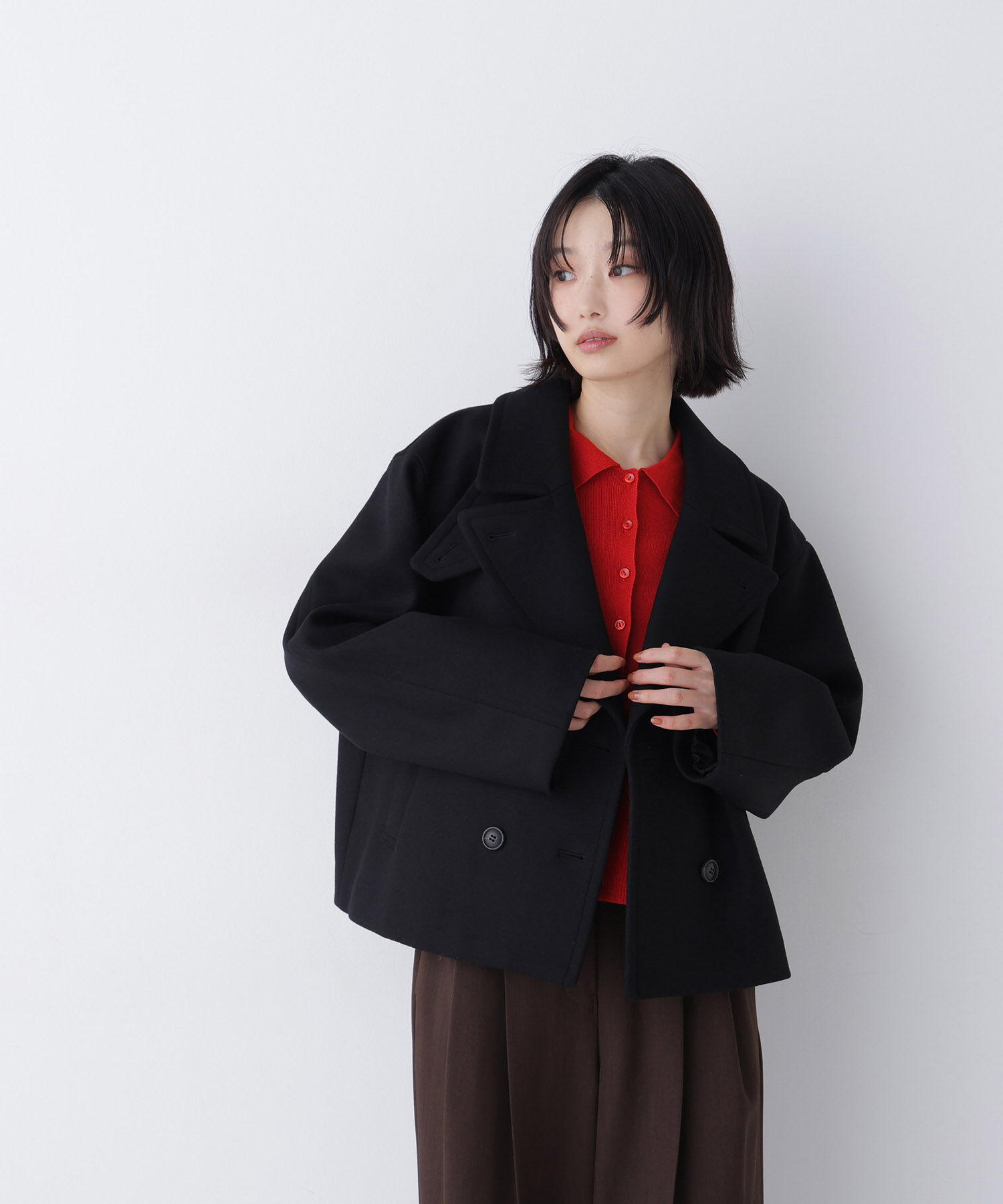  「＜FABRICA＞ショートPコート」|ブルゾン・スタジャン|