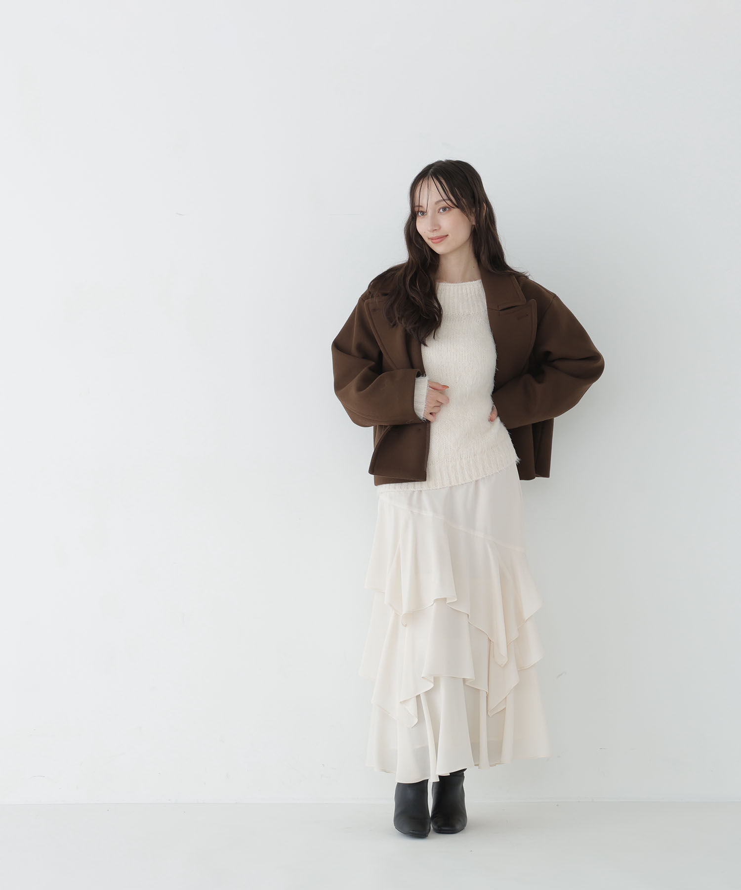  「＜FABRICA＞ショートPコート」|ブルゾン・スタジャン|