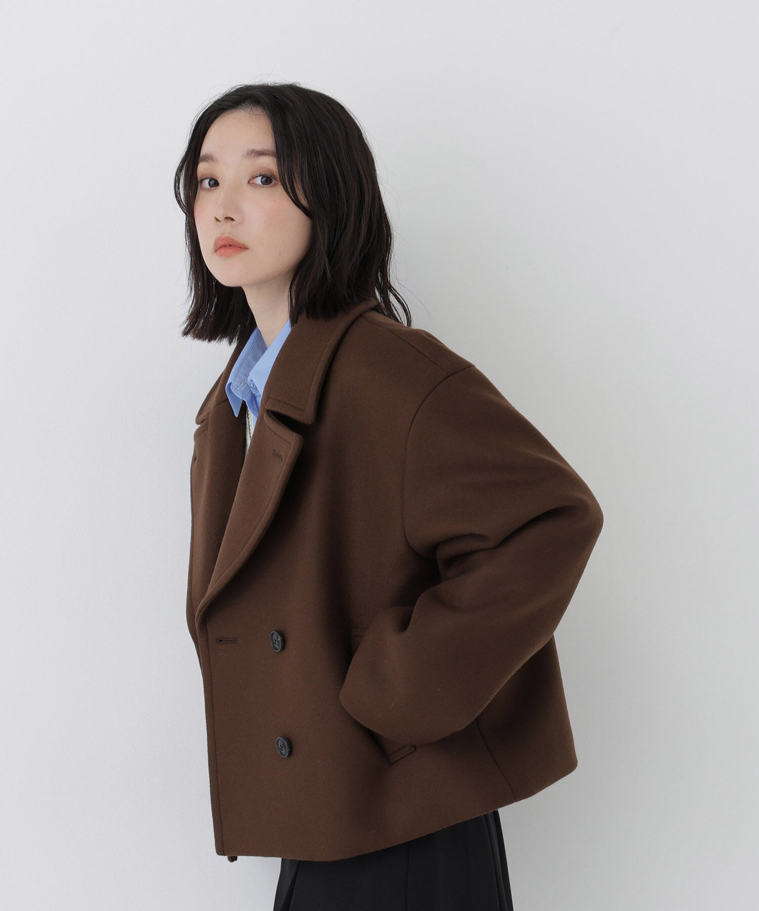 「＜FABRICA＞ショートPコート」|ブルゾン・スタジャン|