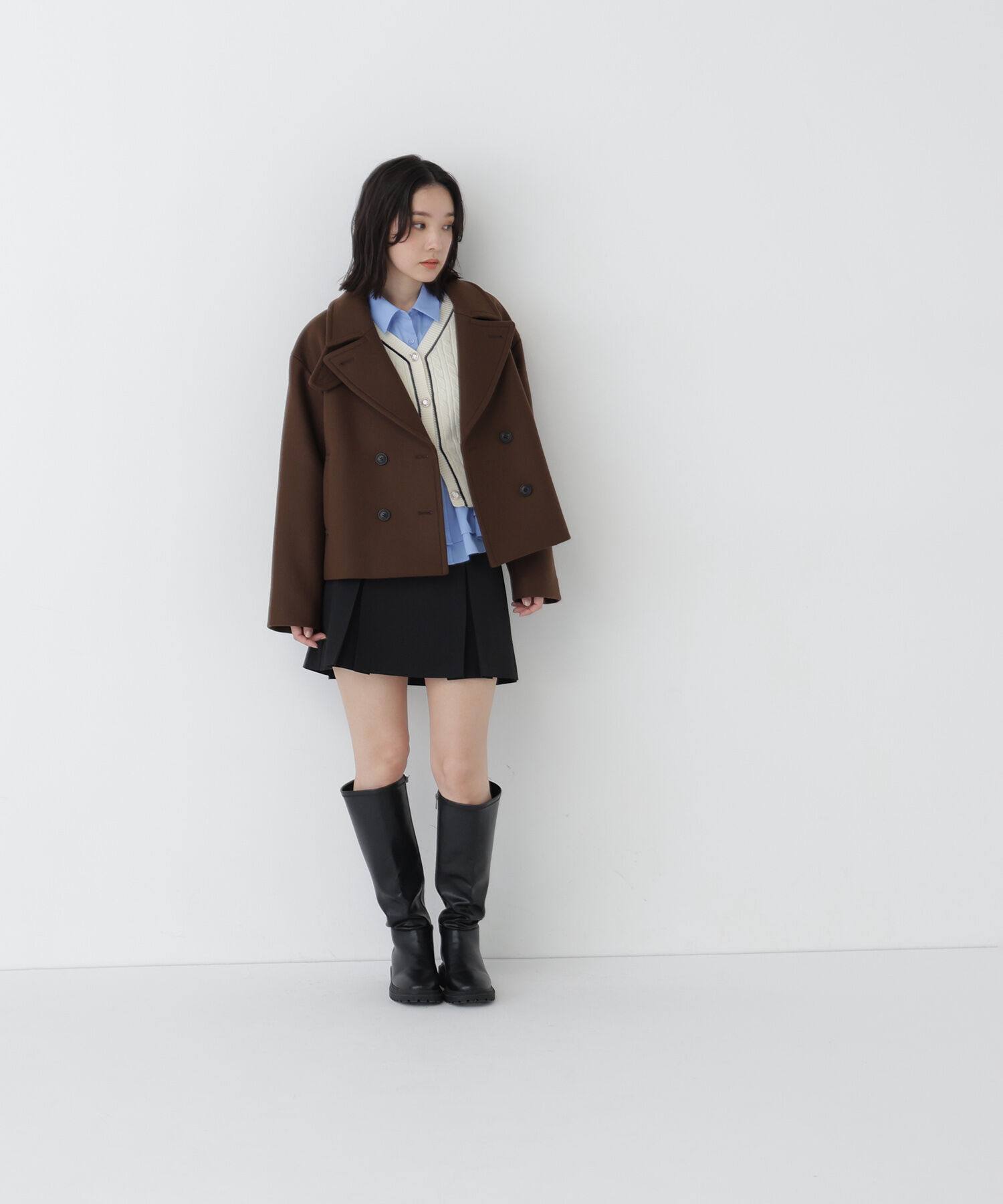  「＜FABRICA＞ショートPコート」|ブルゾン・スタジャン|