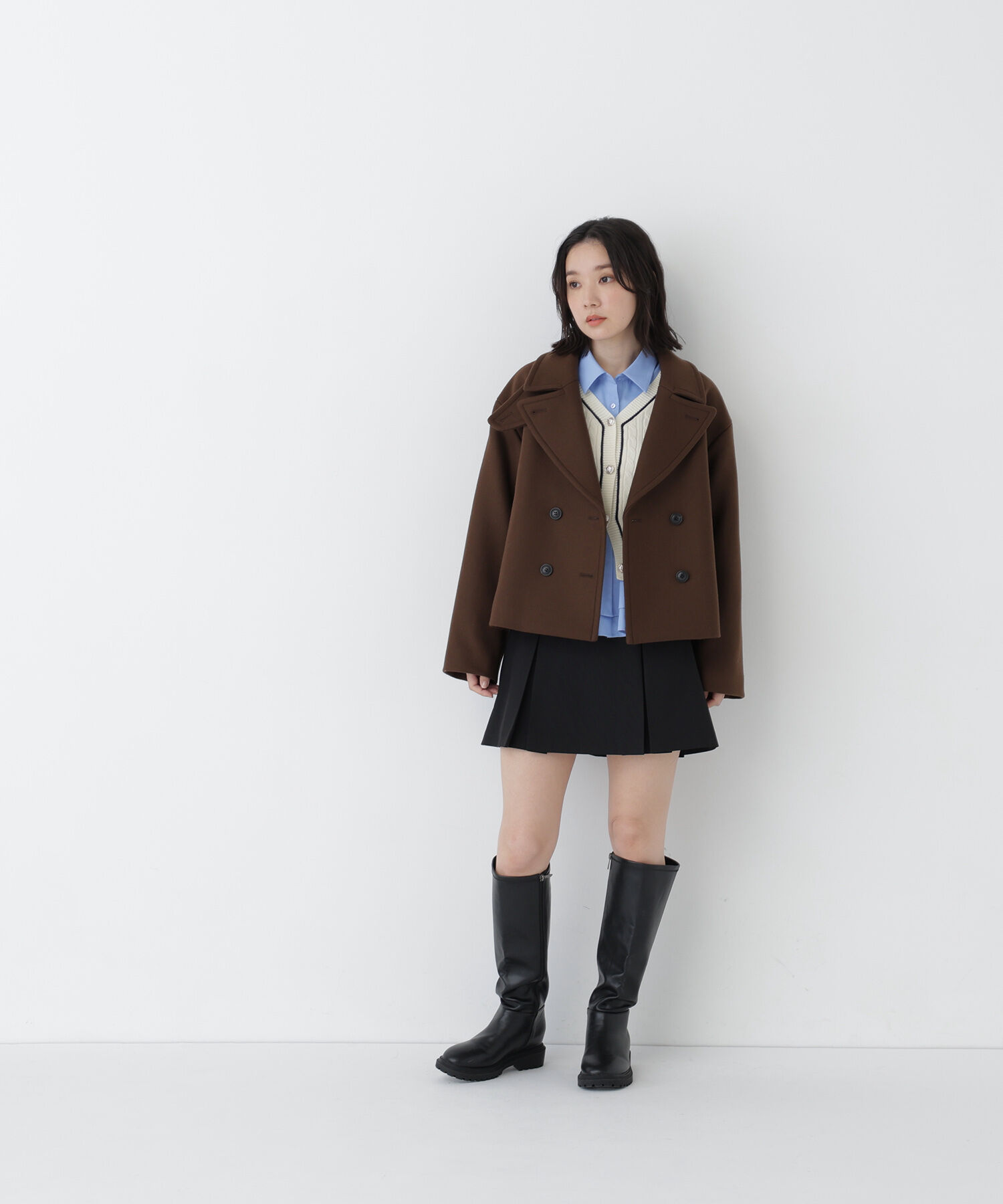  「＜FABRICA＞ショートPコート」|ブルゾン・スタジャン|