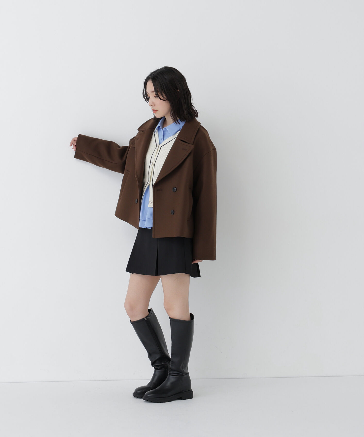  「＜FABRICA＞ショートPコート」|ブルゾン・スタジャン|