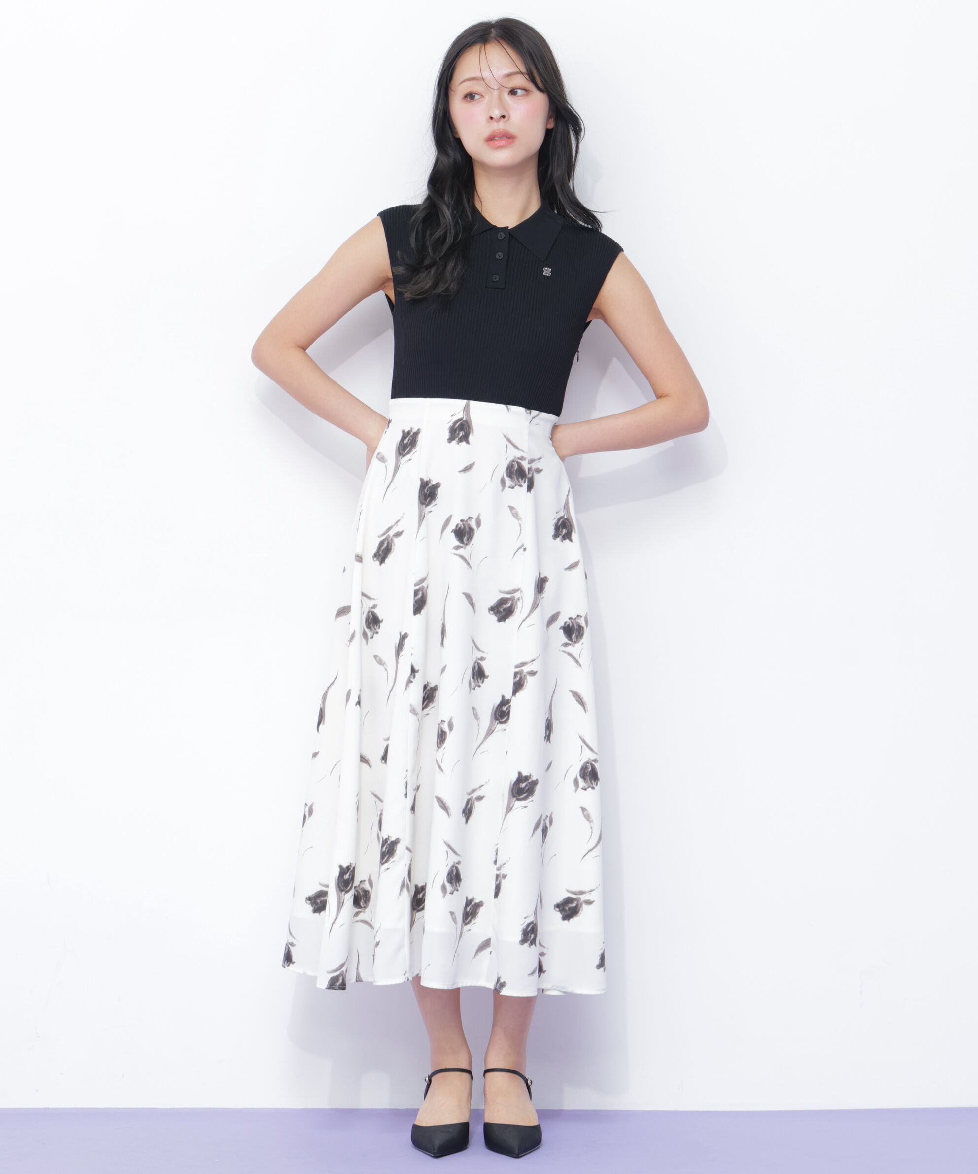  「フレンチスリーブドッキングワンピース」|ワンピース|