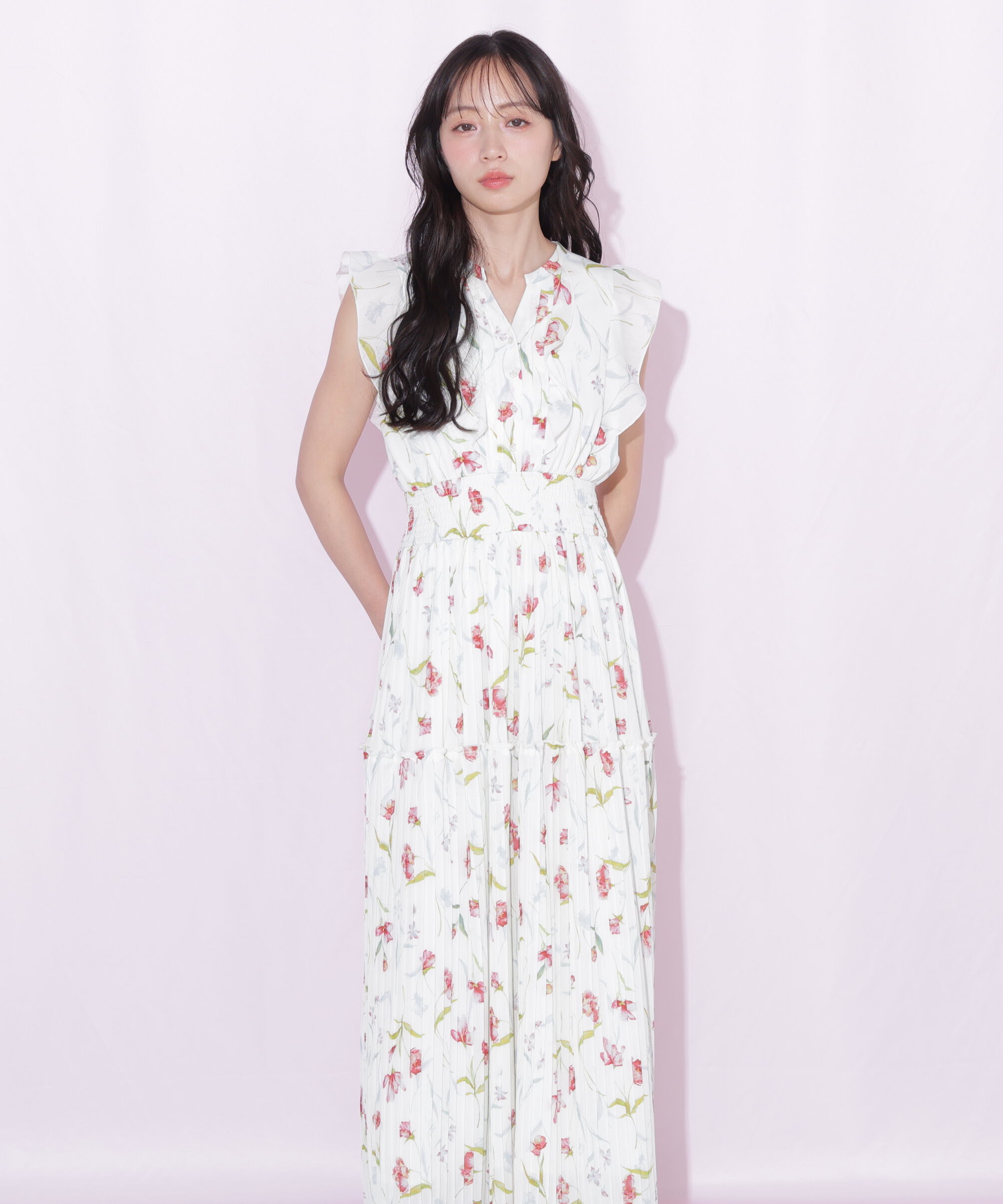  「シフォンプリーツワンピース」|ワンピース|