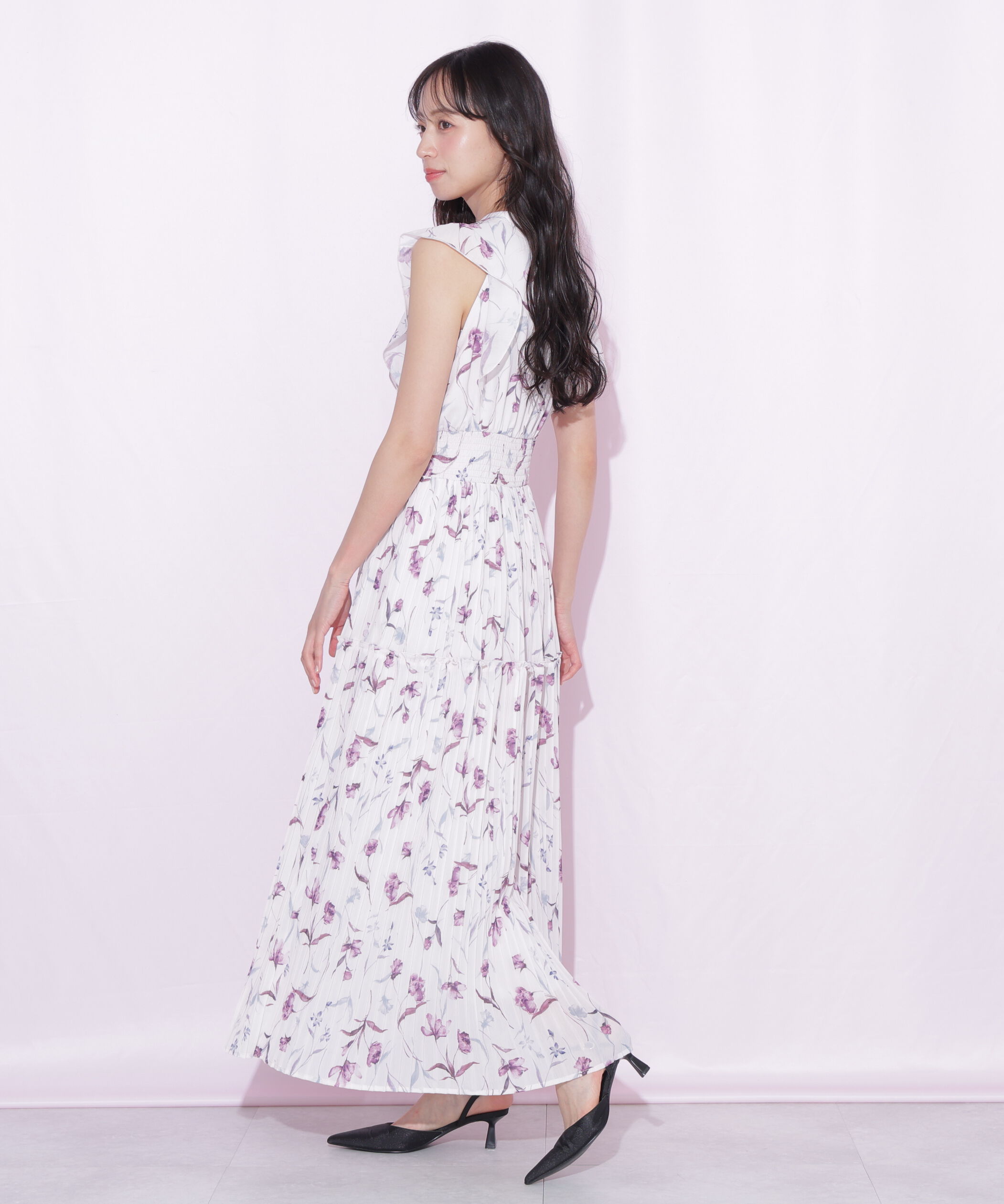  「シフォンプリーツワンピース」|ワンピース|