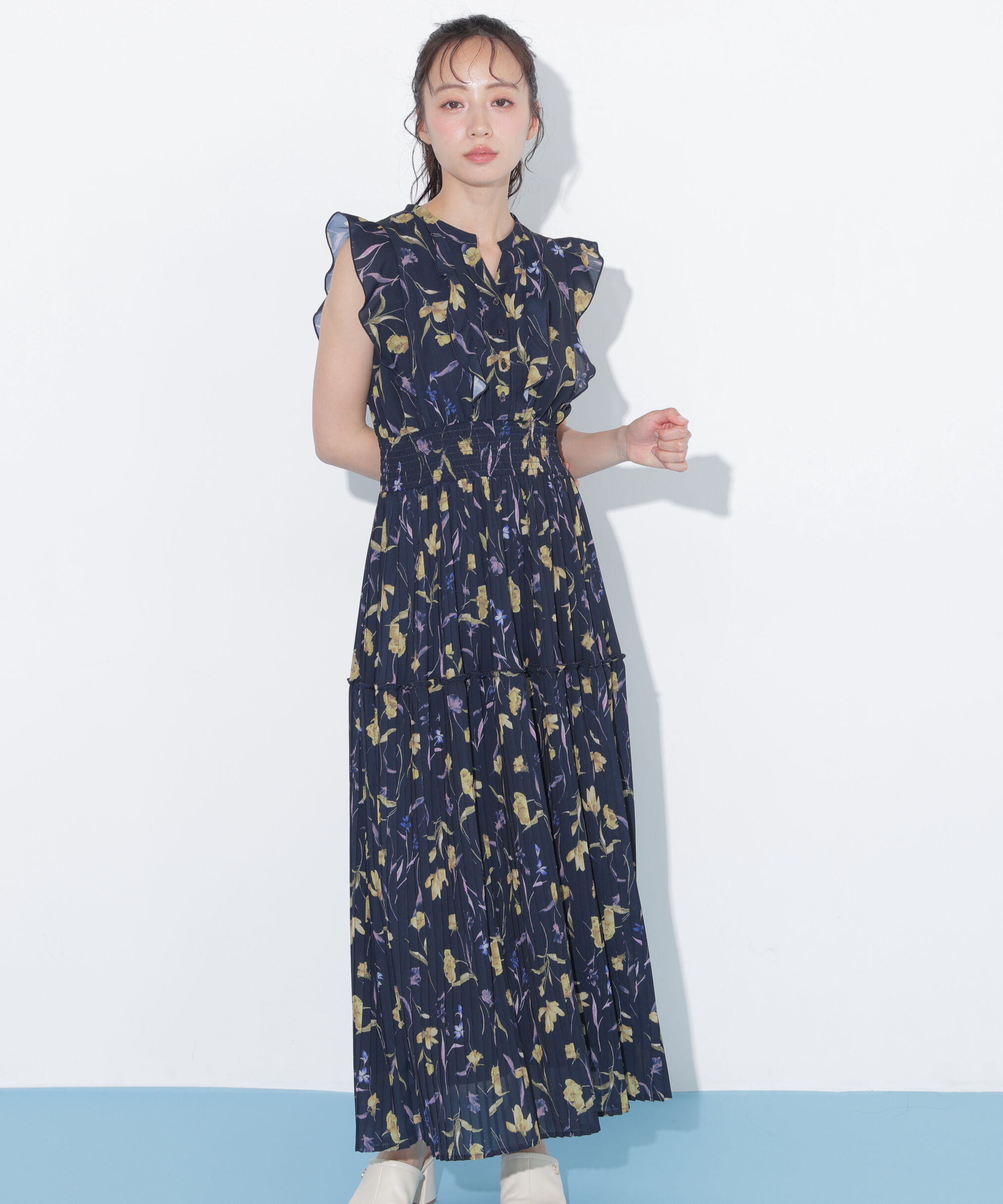  「シフォンプリーツワンピース」|ワンピース|