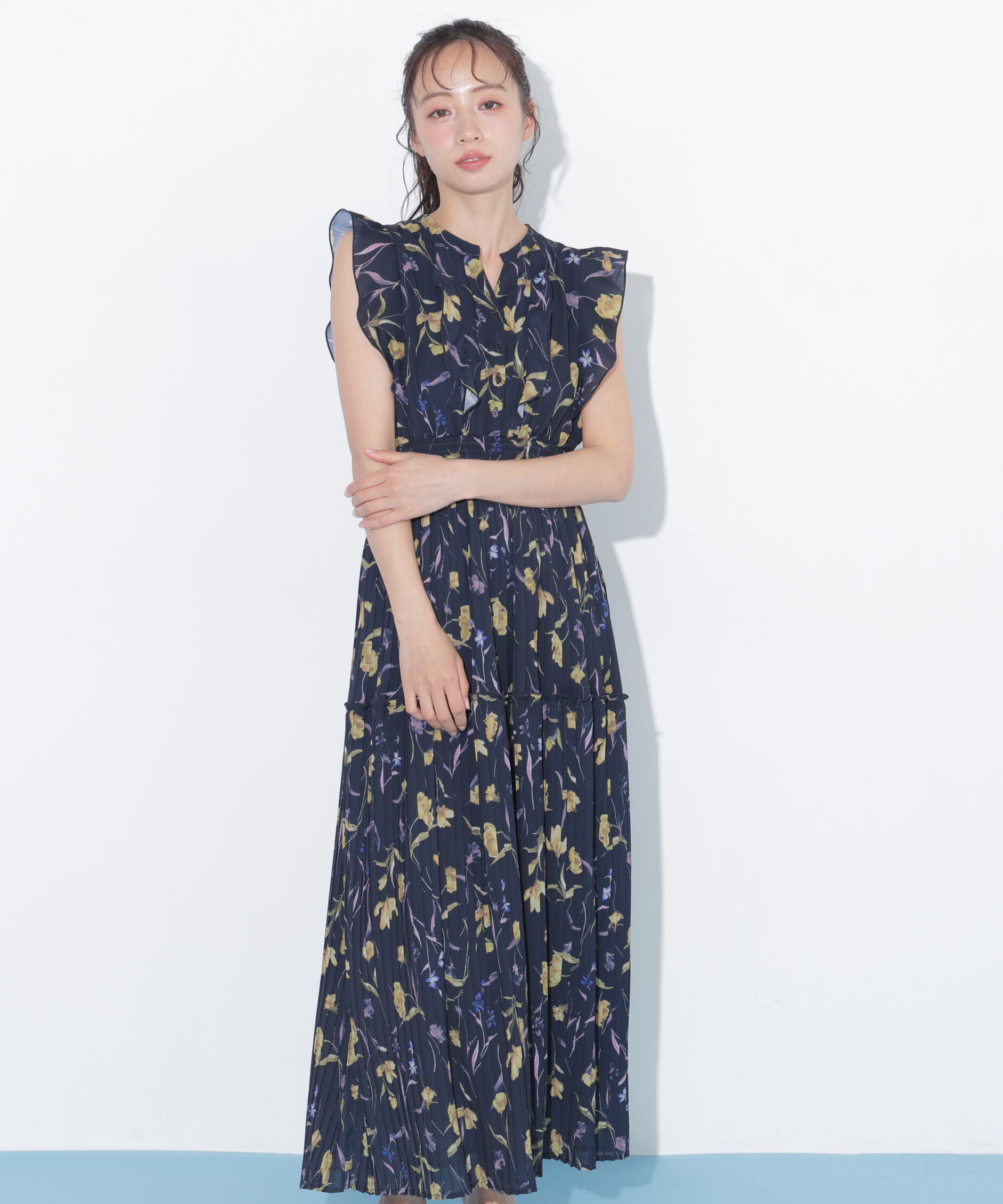  「シフォンプリーツワンピース」|ワンピース|