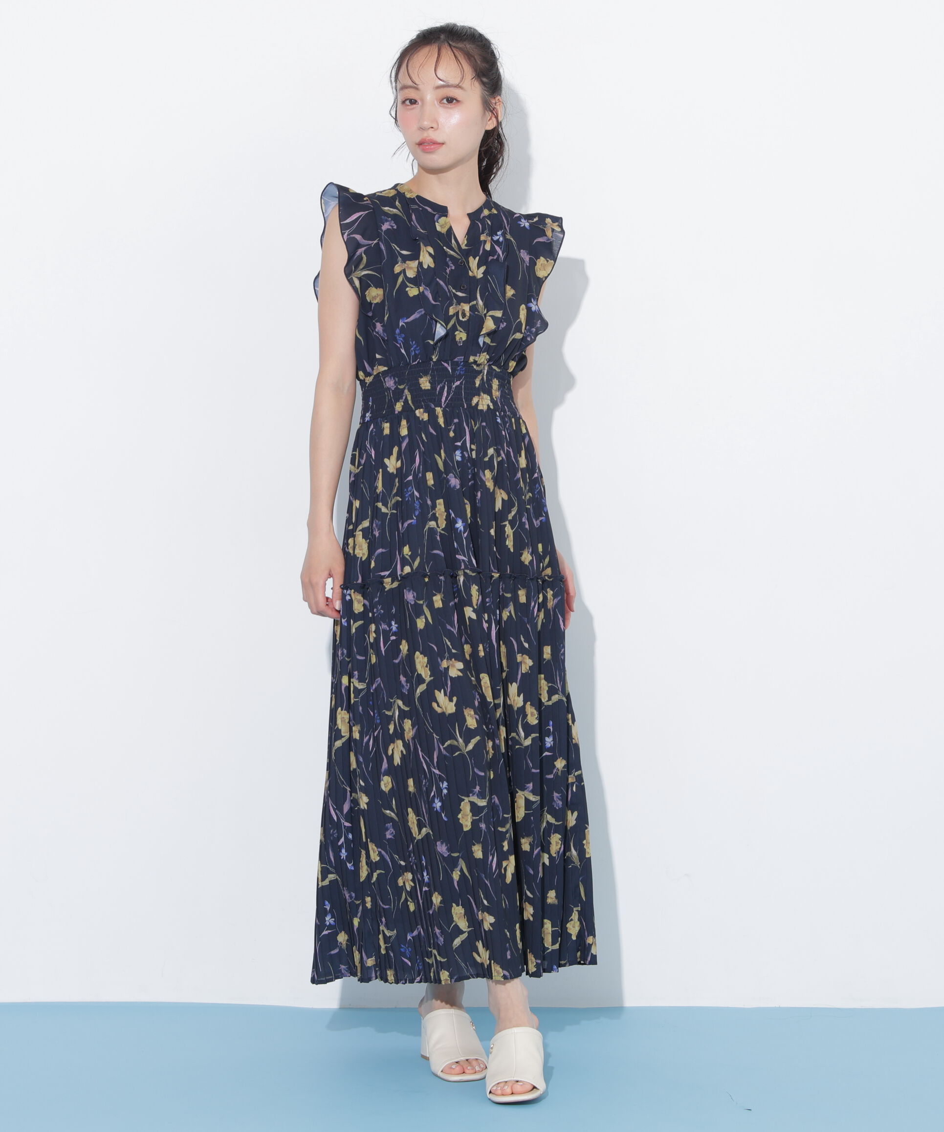  「シフォンプリーツワンピース」|ワンピース|