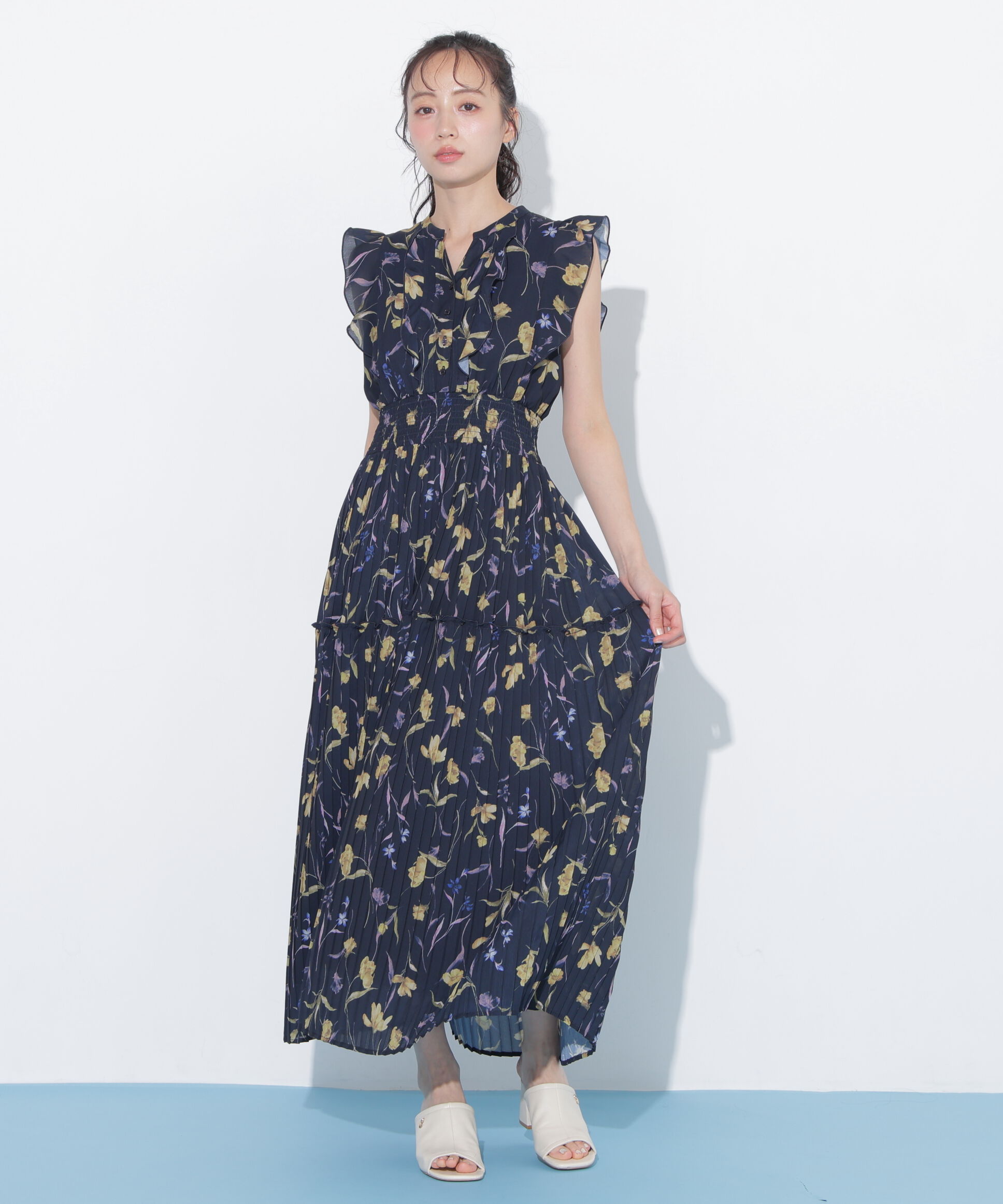  「シフォンプリーツワンピース」|ワンピース|