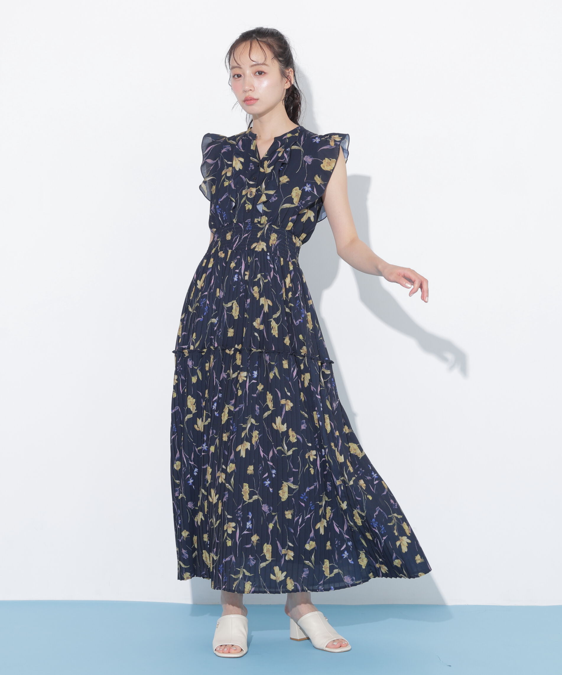  「シフォンプリーツワンピース」|ワンピース|