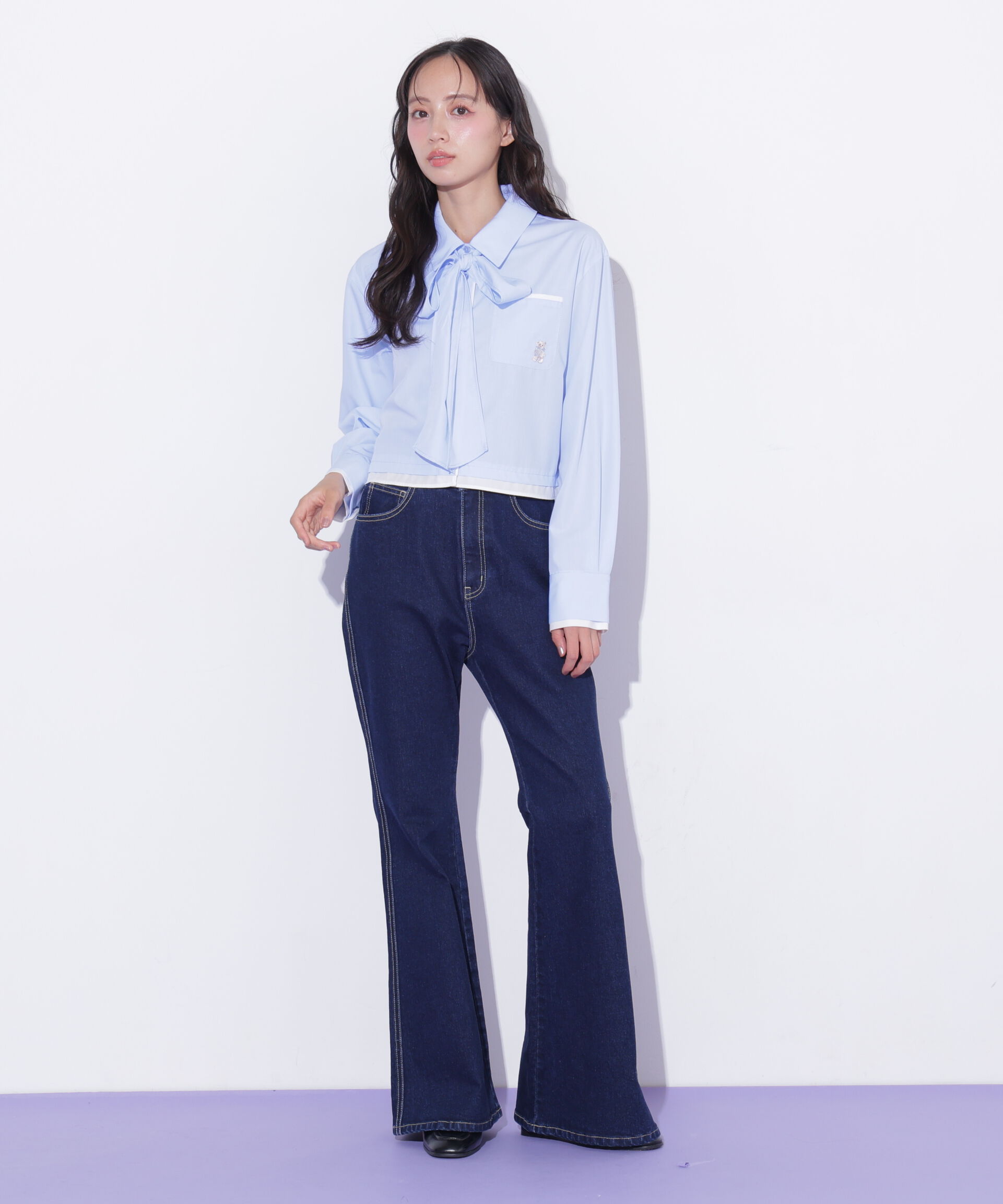  「〈BEARシリーズ〉クロップドシャツ」|シャツ・ブラウス|