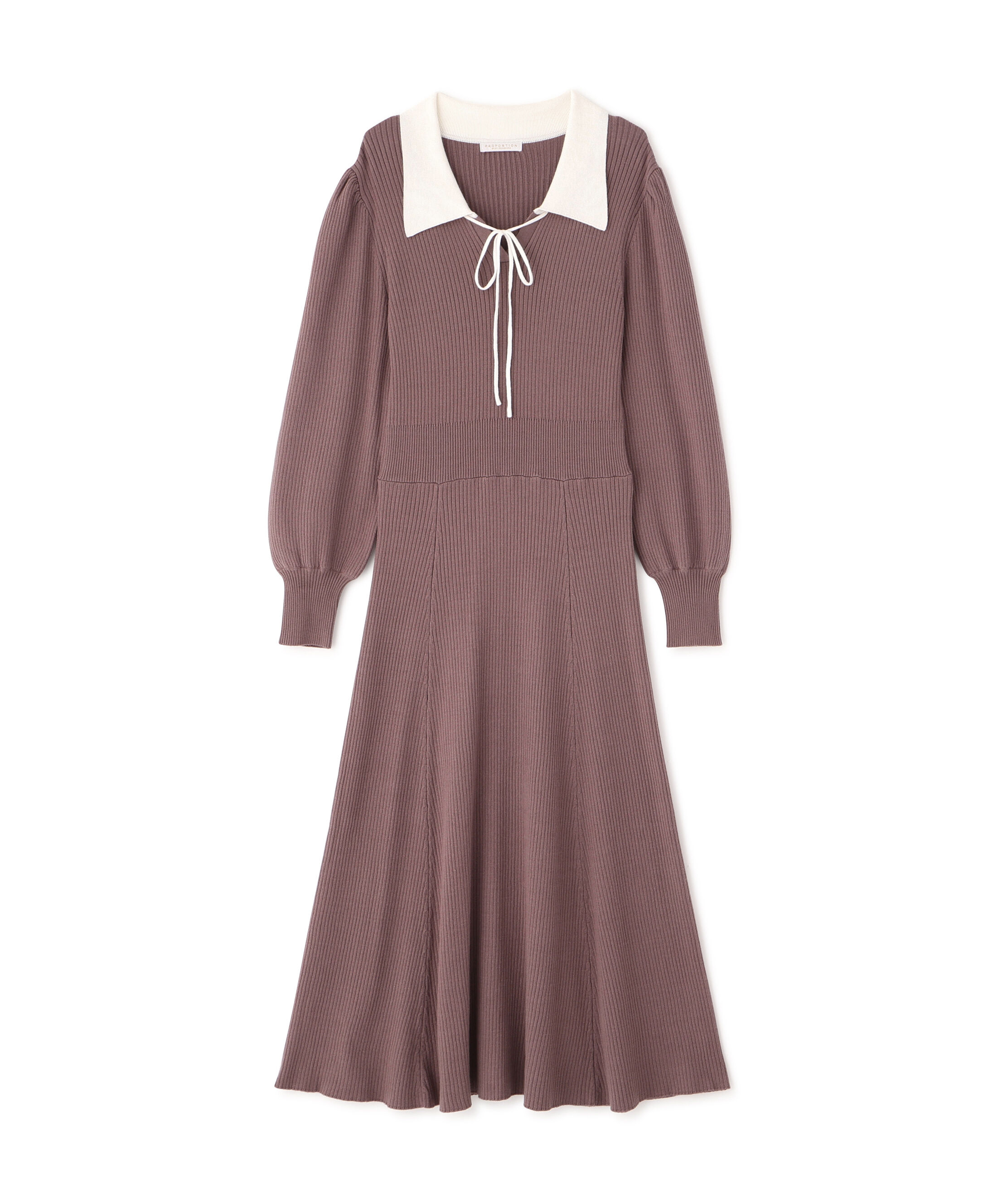 PROPORTION BODY DRESSING「リボン衿付きニットワンピース」|ワンピース|
