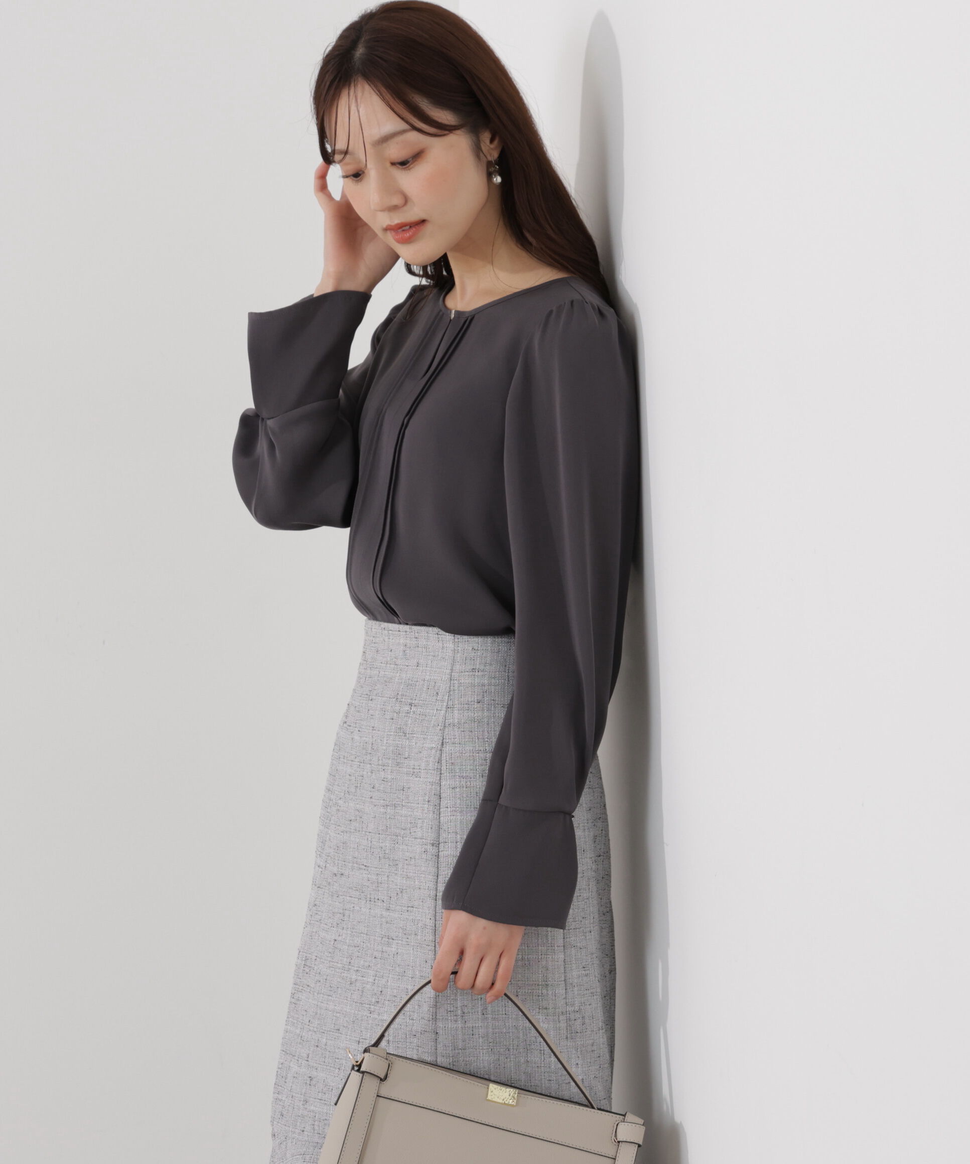 PROPORTION BODY DRESSING「＜ウォッシャブル＞ピンタックブラウス」|シャツ・ブラウス|