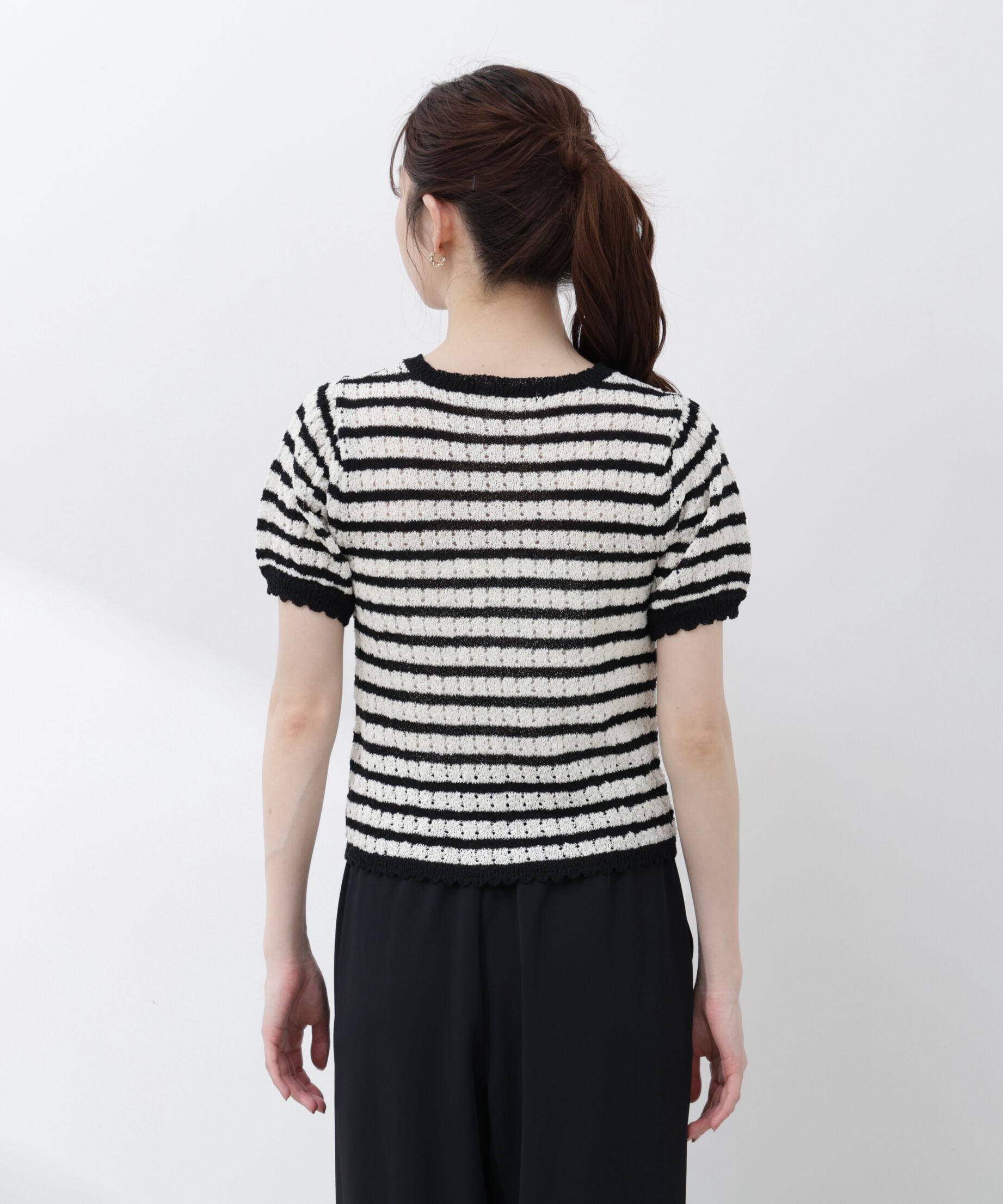 PROPORTION BODY DRESSING「ヘンリーネック透かし編みニット 26SS」|ニット・セーター|