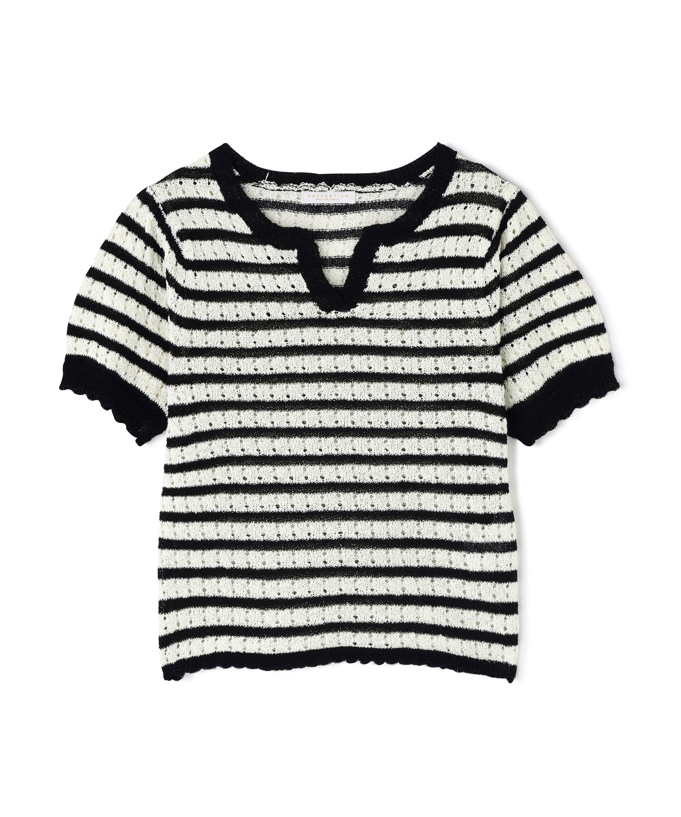 PROPORTION BODY DRESSING「ヘンリーネック透かし編みニット 26SS」|ニット・セーター|